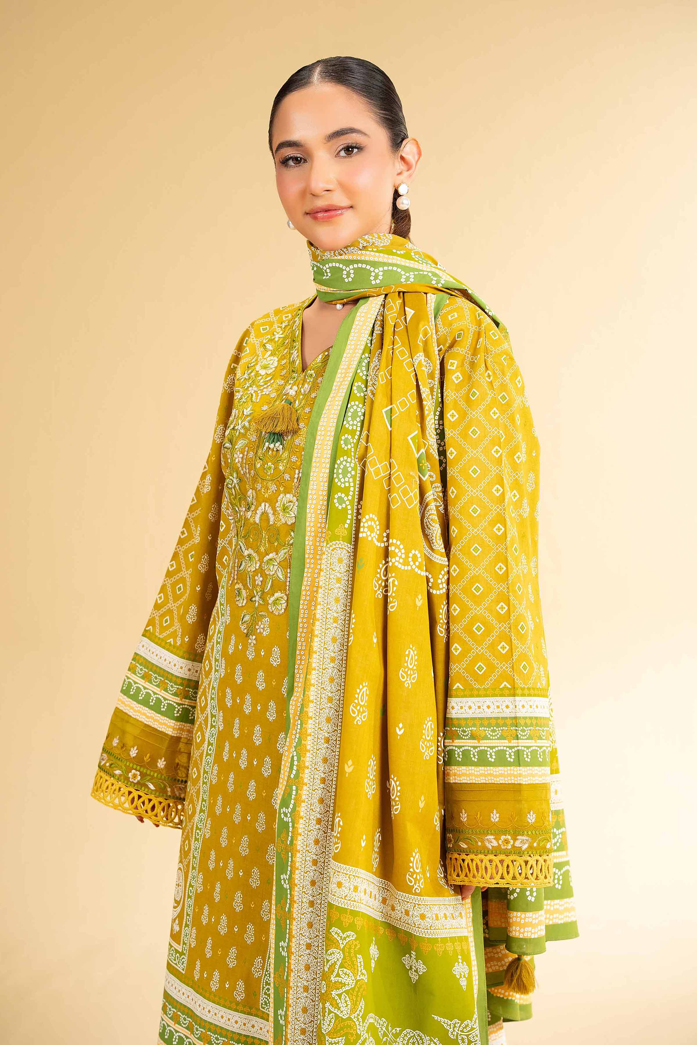 3 Piece - Flatbed Paste Embroidered Suit - 42501659 for Women - Unstitched Collection | Nishat | Shop Online
