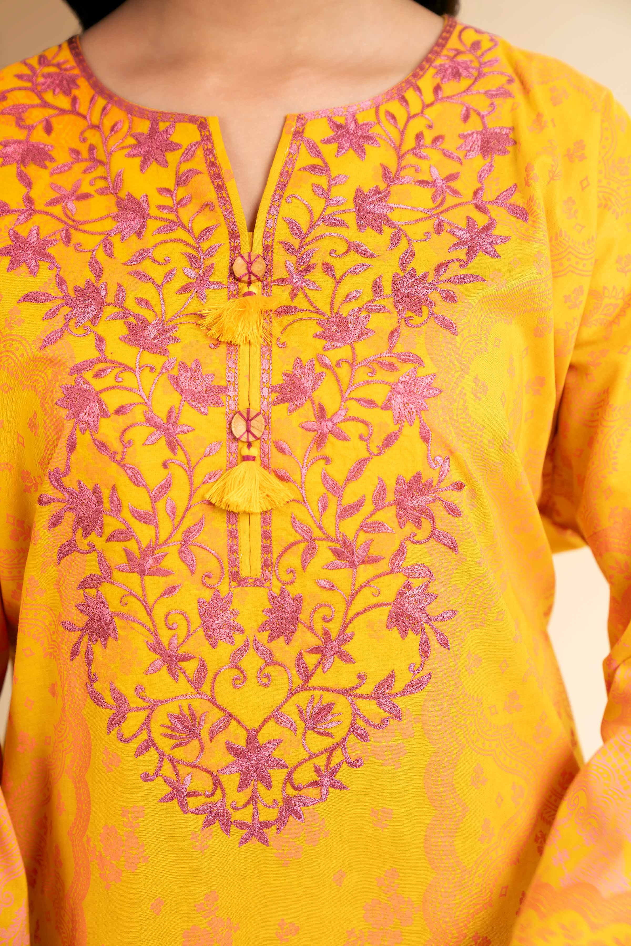 3 Piece - Flatbed Paste Embroidered Suit - 42501661 for Women - Unstitched Collection | Nishat | Shop Online