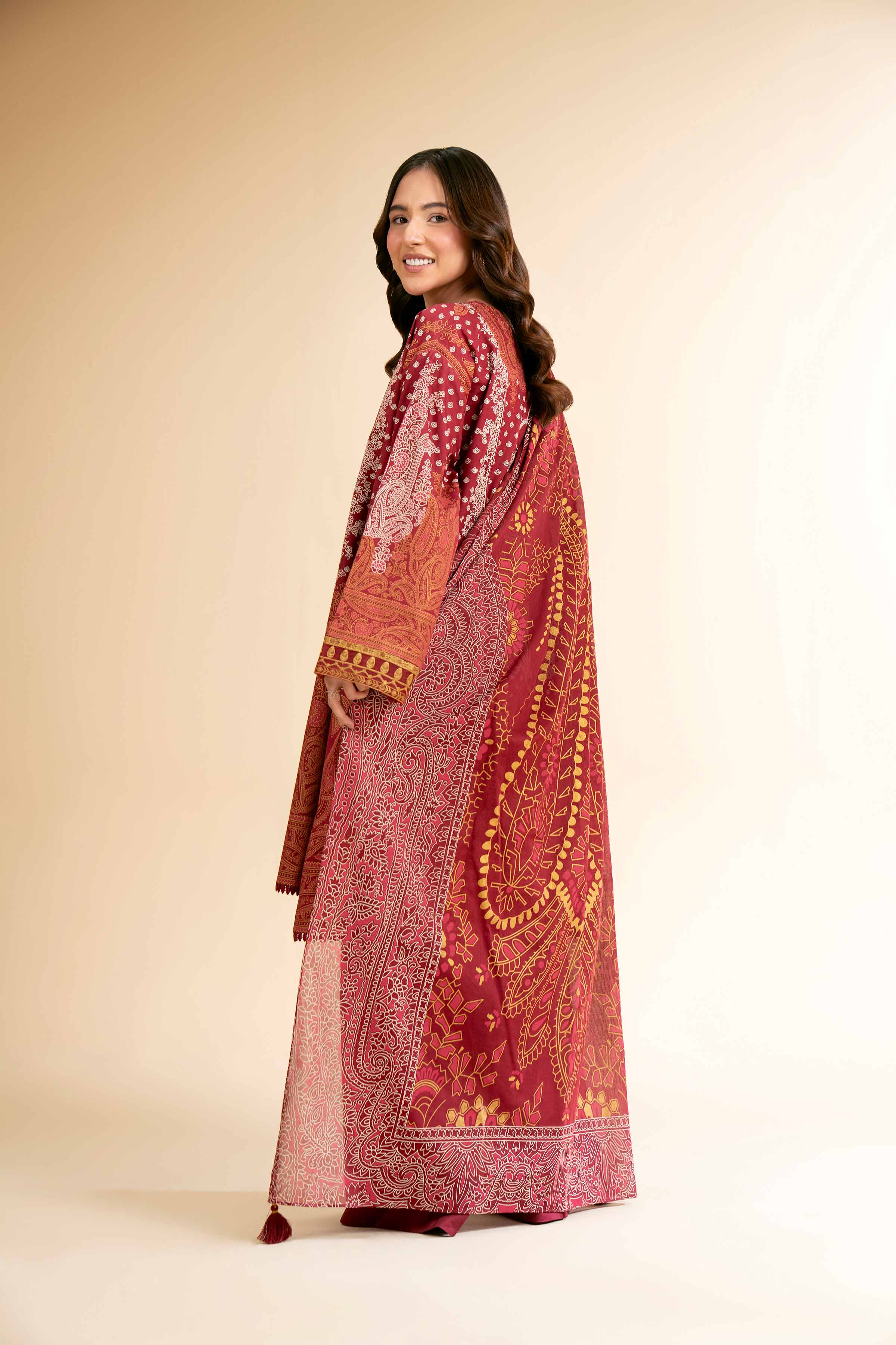 3 Piece - Flatbed Paste Embroidered Suit - 42501663 for Women - Unstitched Collection | Nishat | Shop Online