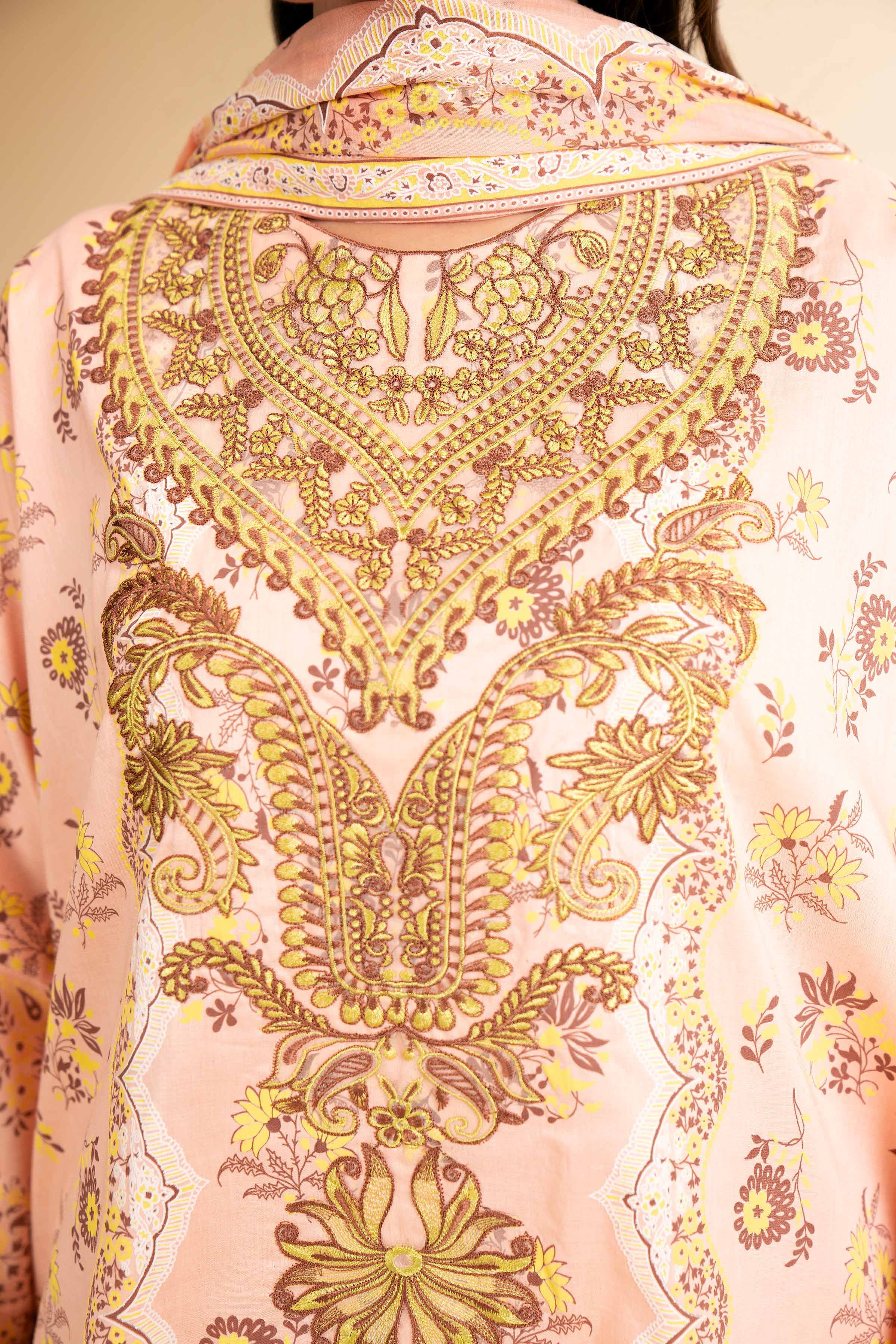 3 Piece - Flatbed Paste Embroidered Suit - 42501665 for Women - Unstitched Collection | Nishat | Shop Online