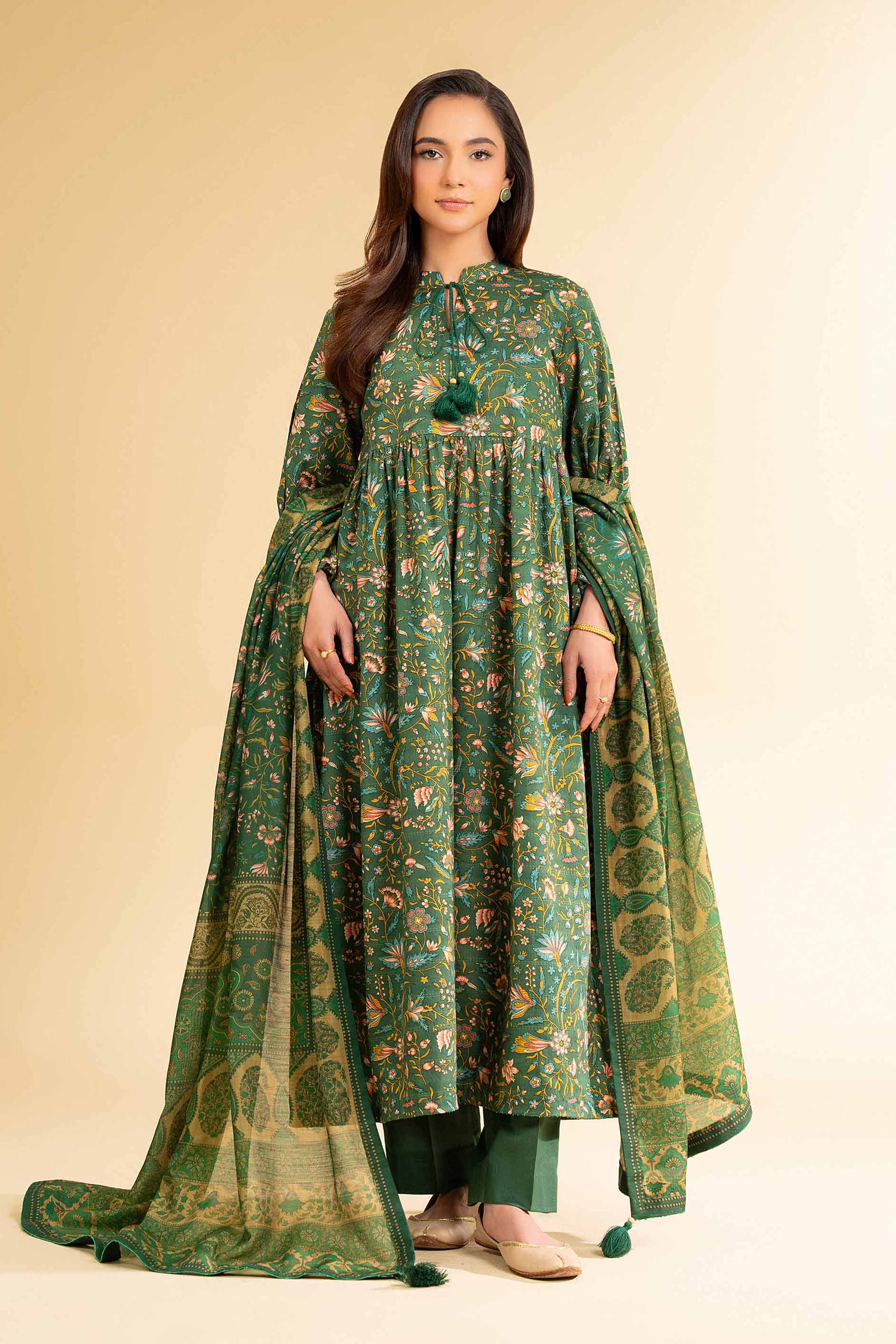 3 Piece - Digital Printed Suit - 42501670 for Women - Unstitched Collection | Nishat | Shop Online