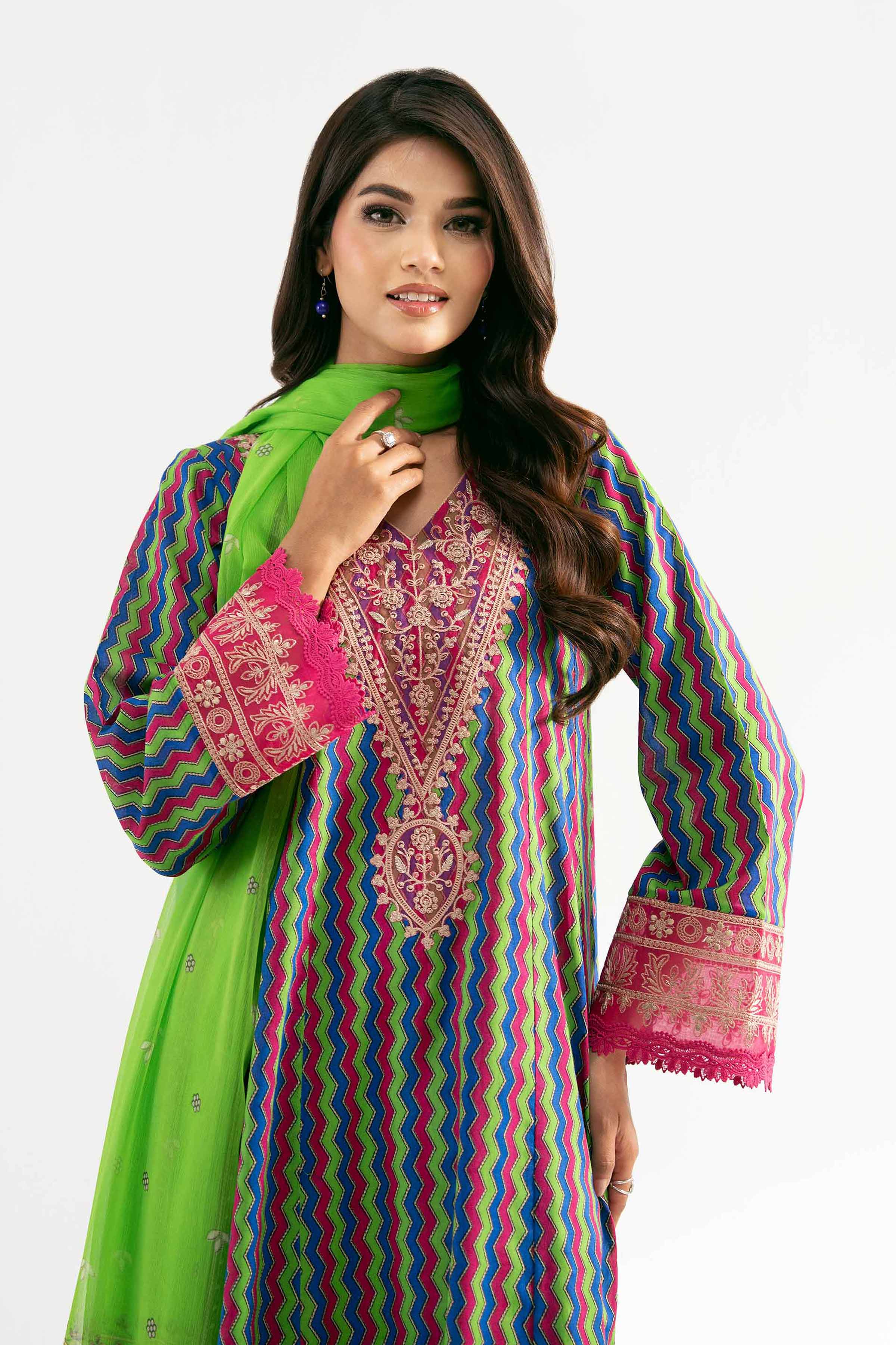 3 Piece - Digital Printed Embroidered Suit - 42501699 for Women - Unstitched Collection | Nishat | Shop Online