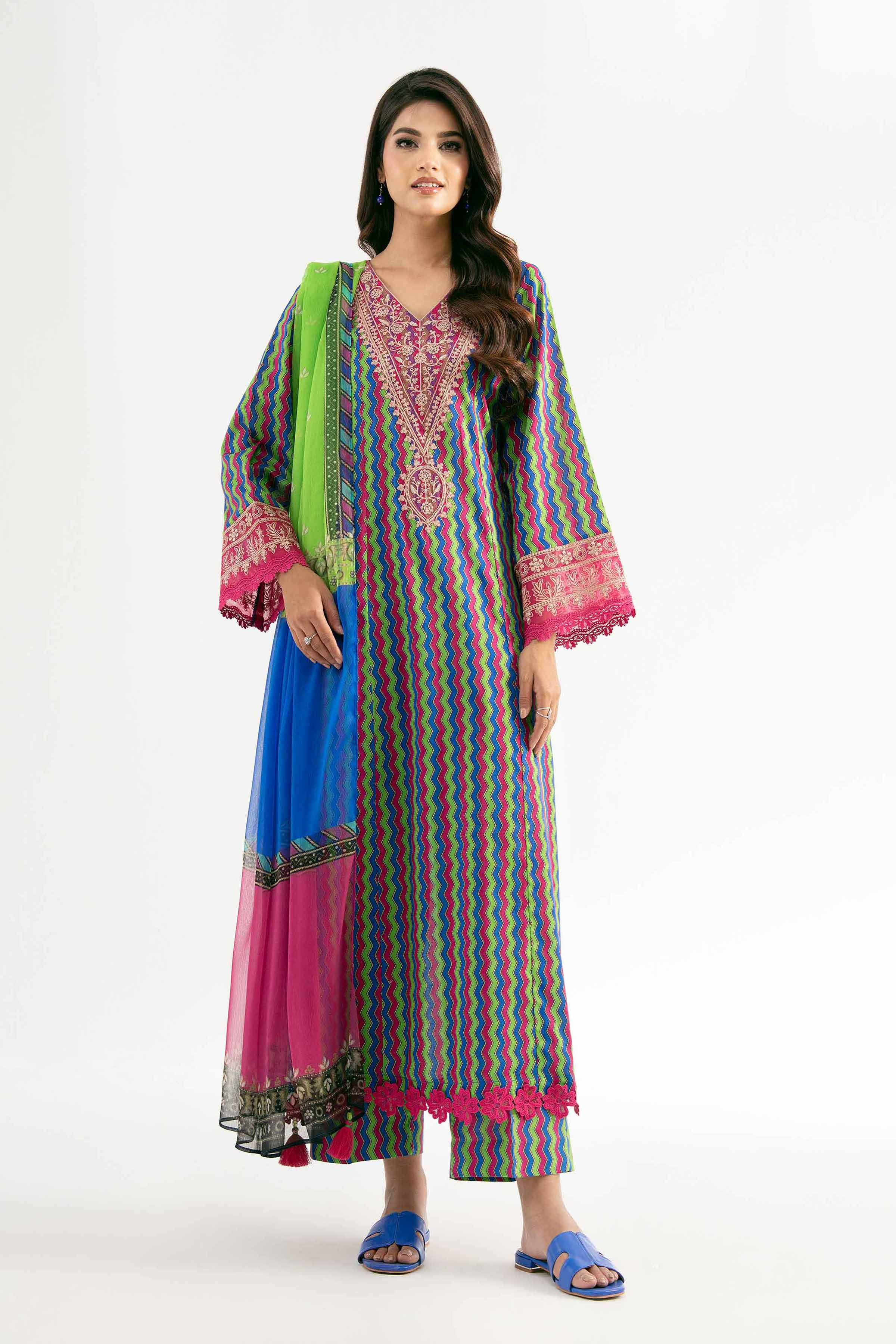 3 Piece - Digital Printed Embroidered Suit - 42501699 for Women - Unstitched Collection | Nishat | Shop Online