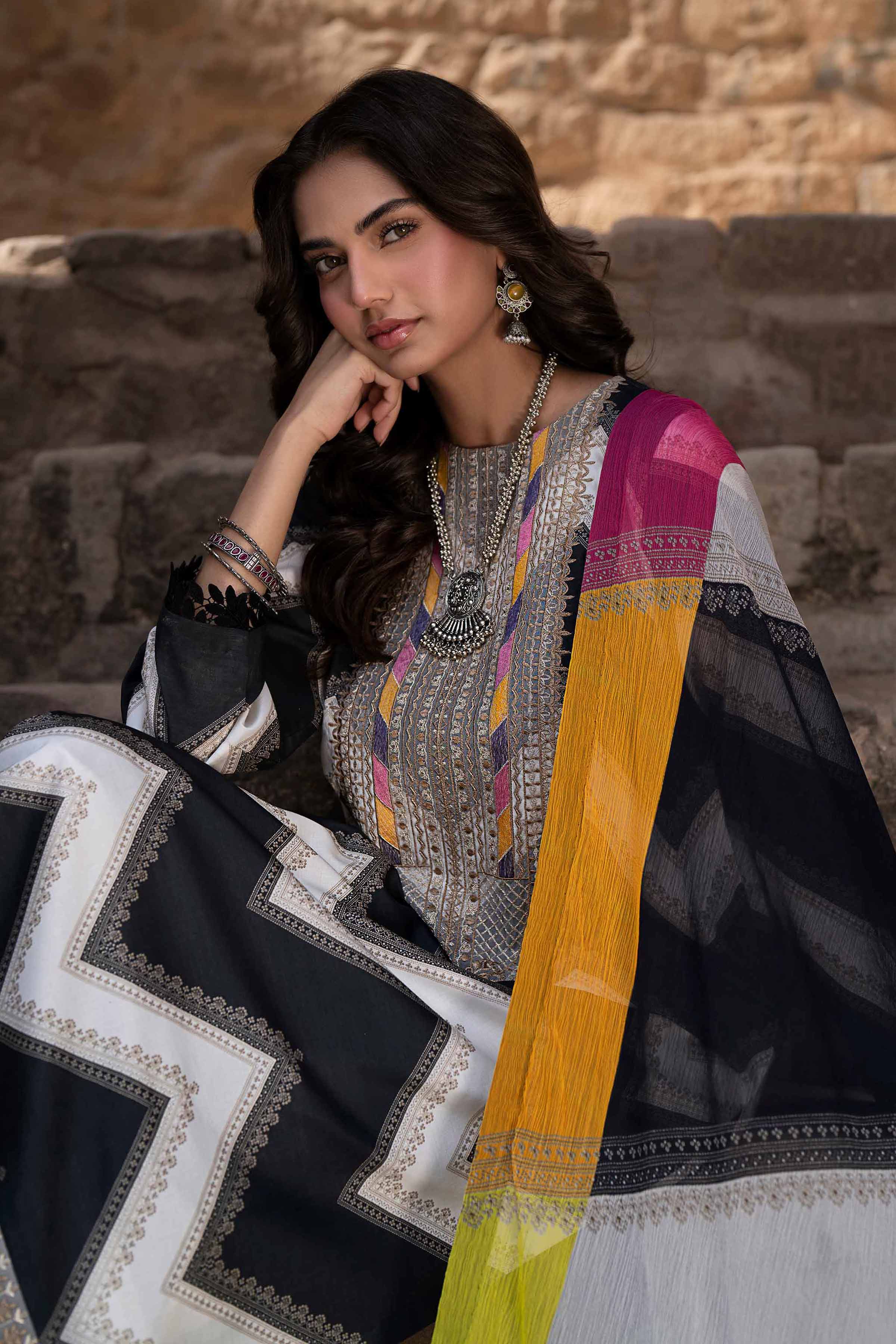 3 Piece - Digital Printed Embroidered Suit - 42501700 for Women - Unstitched Collection | Nishat | Shop Online