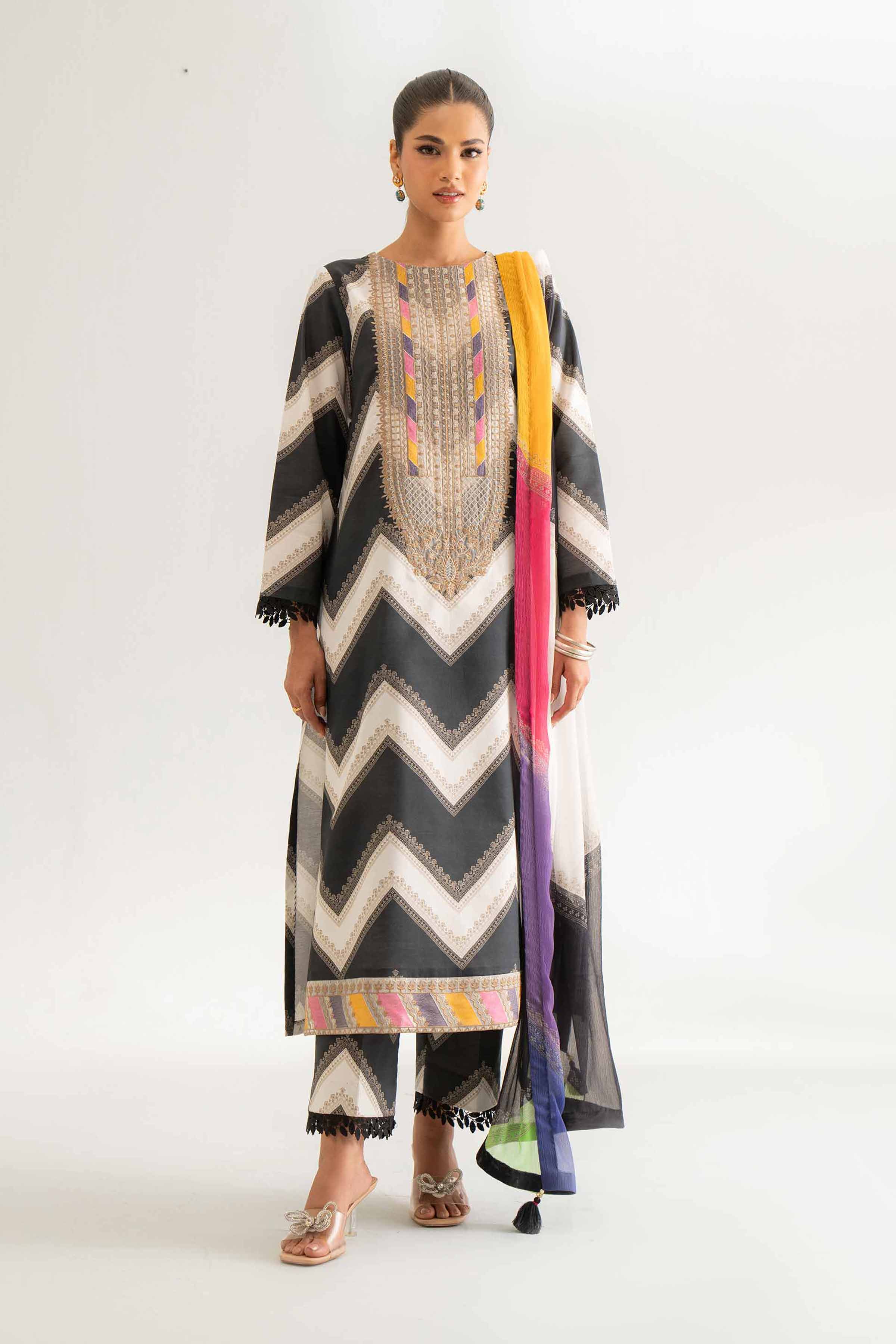 3 Piece - Digital Printed Embroidered Suit - 42501700 for Women - Unstitched Collection | Nishat | Shop Online