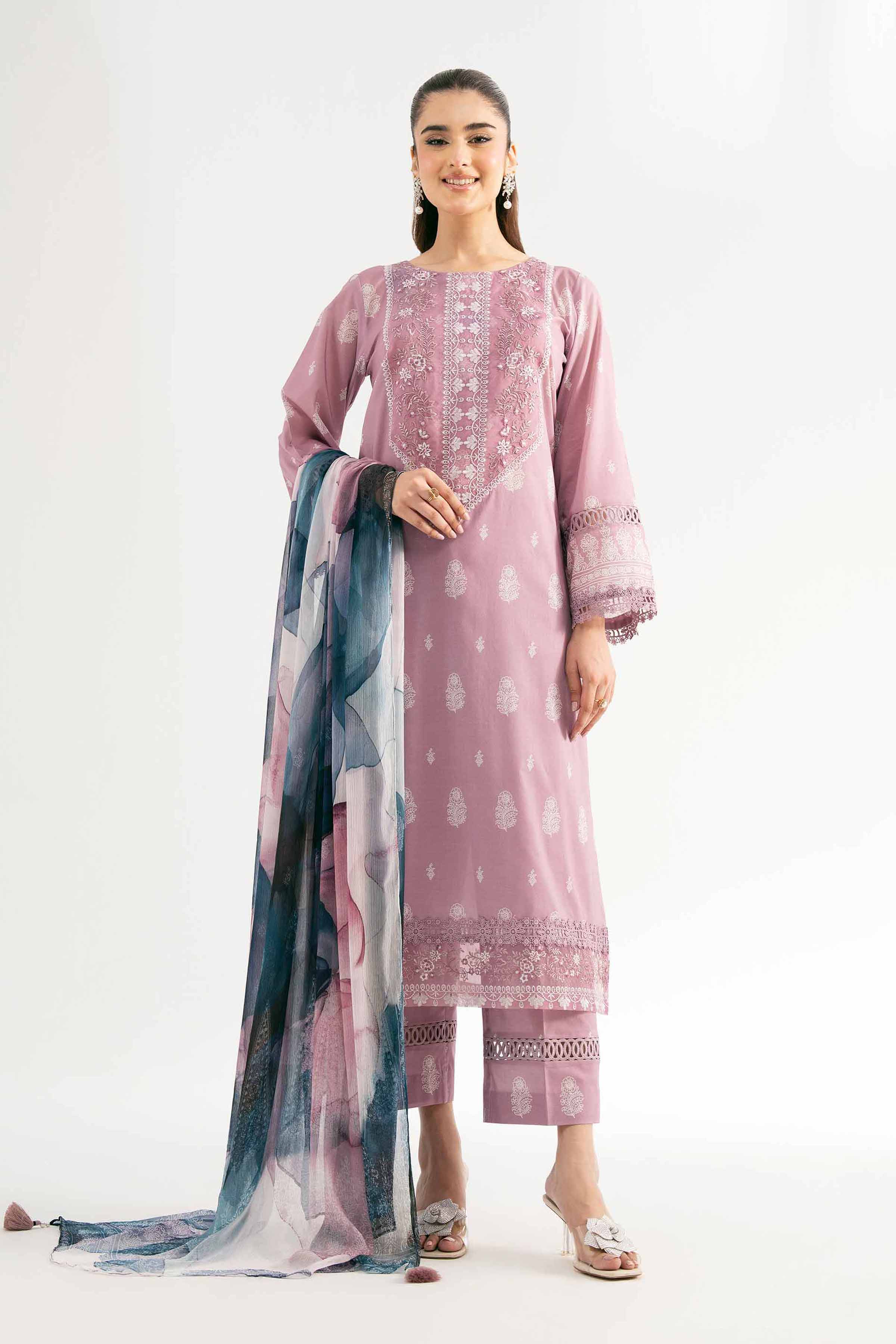 3 Piece - Digital Printed Embroidered Suit - 42501702 for Women - Unstitched Collection | Nishat | Shop Online