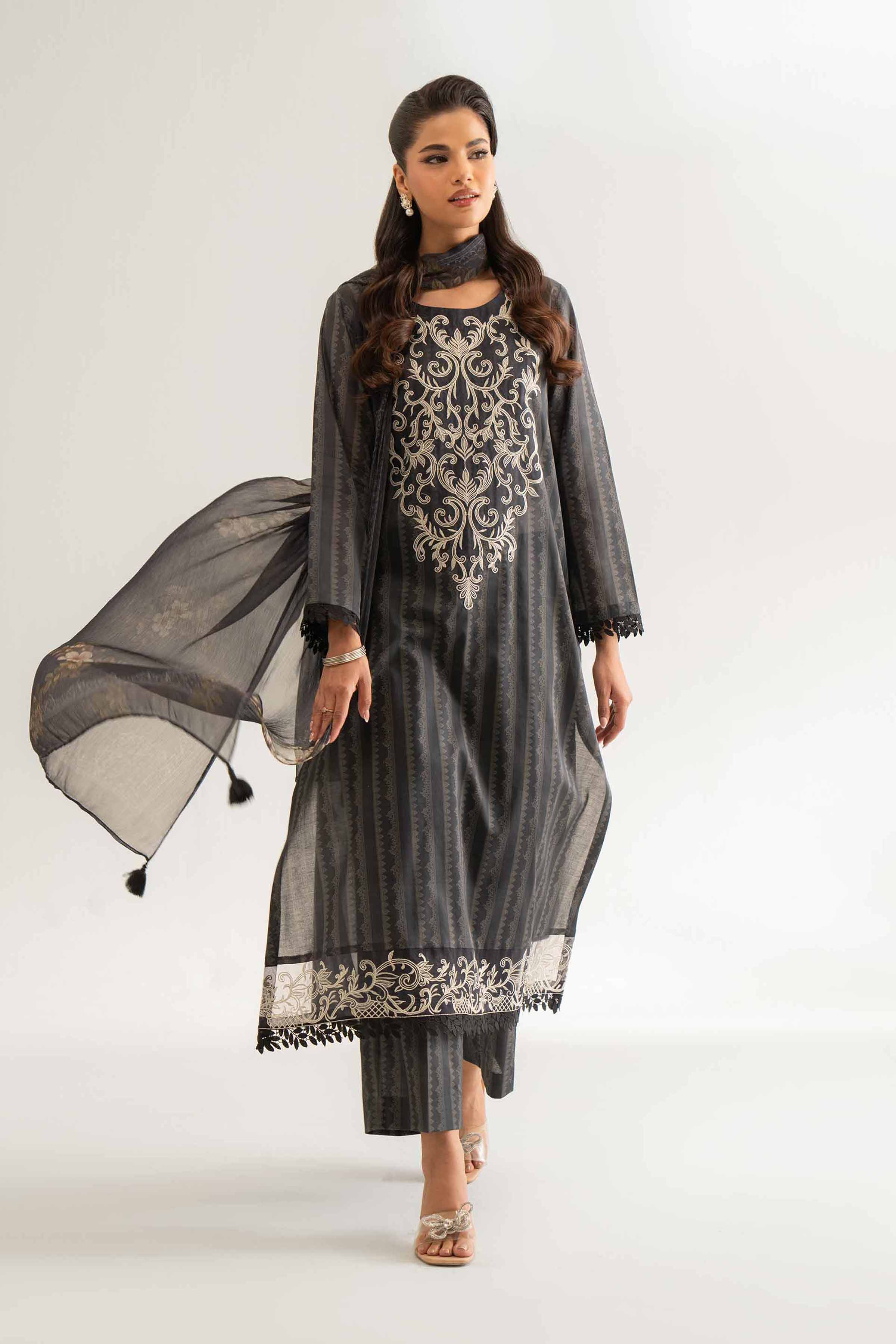 3 Piece - Digital Printed Embroidered Suit - 42501703 for Women - Unstitched Collection | Nishat | Shop Online