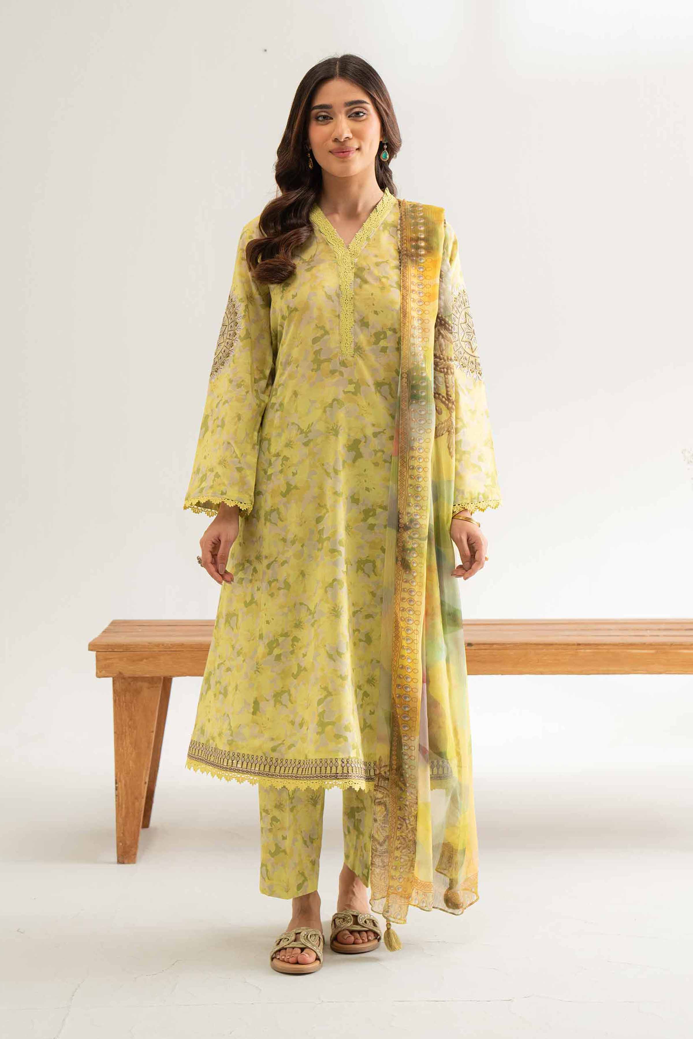 3 Piece - Digital Printed Embroidered Suit - 42501704 for Women - Unstitched Collection | Nishat | Shop Online