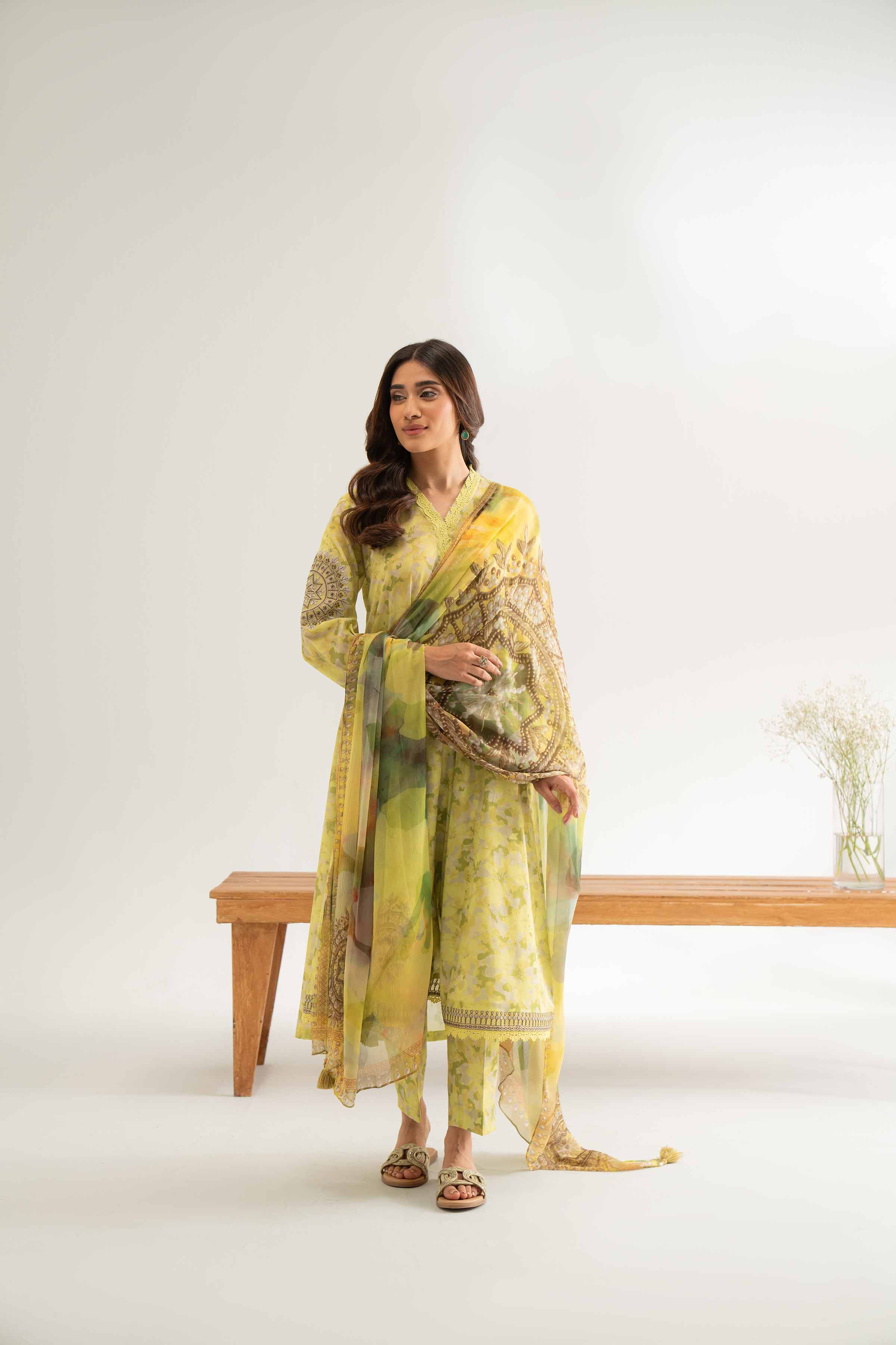 3 Piece - Digital Printed Embroidered Suit - 42501704 for Women - Unstitched Collection | Nishat | Shop Online