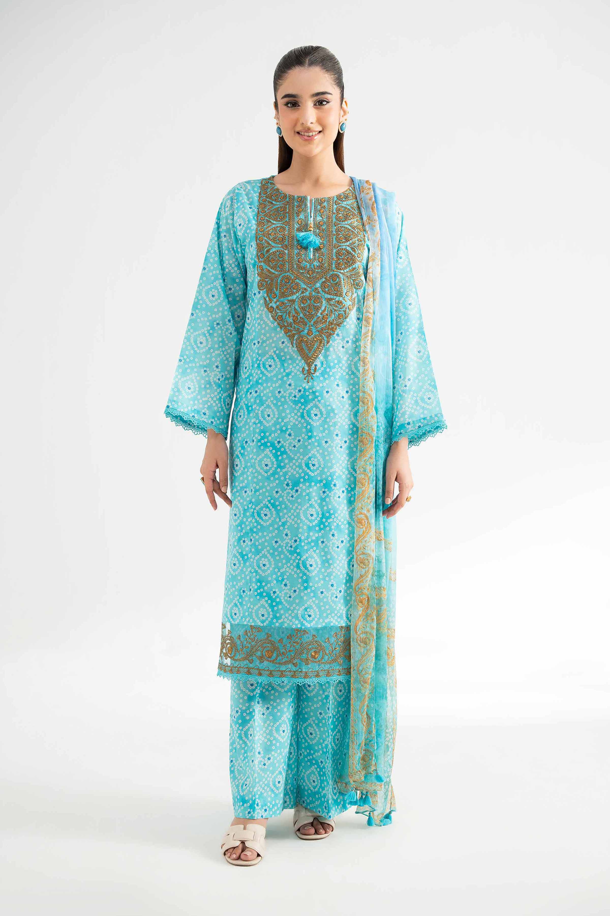 3 Piece - Digital Printed Embroidered Suit - 42501705 for Women - Unstitched Collection | Nishat | Shop Online
