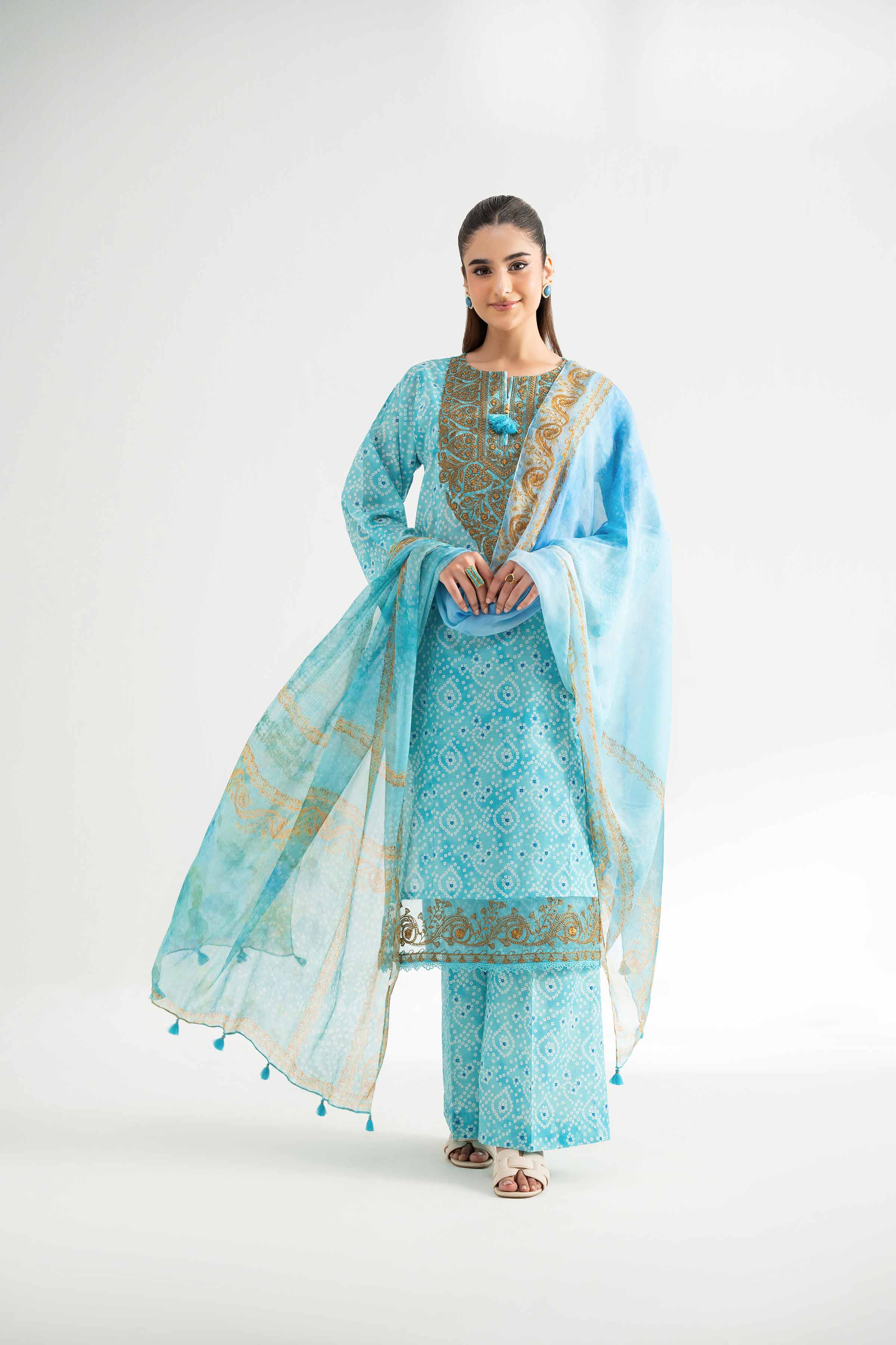 3 Piece - Digital Printed Embroidered Suit - 42501705 for Women - Unstitched Collection | Nishat | Shop Online