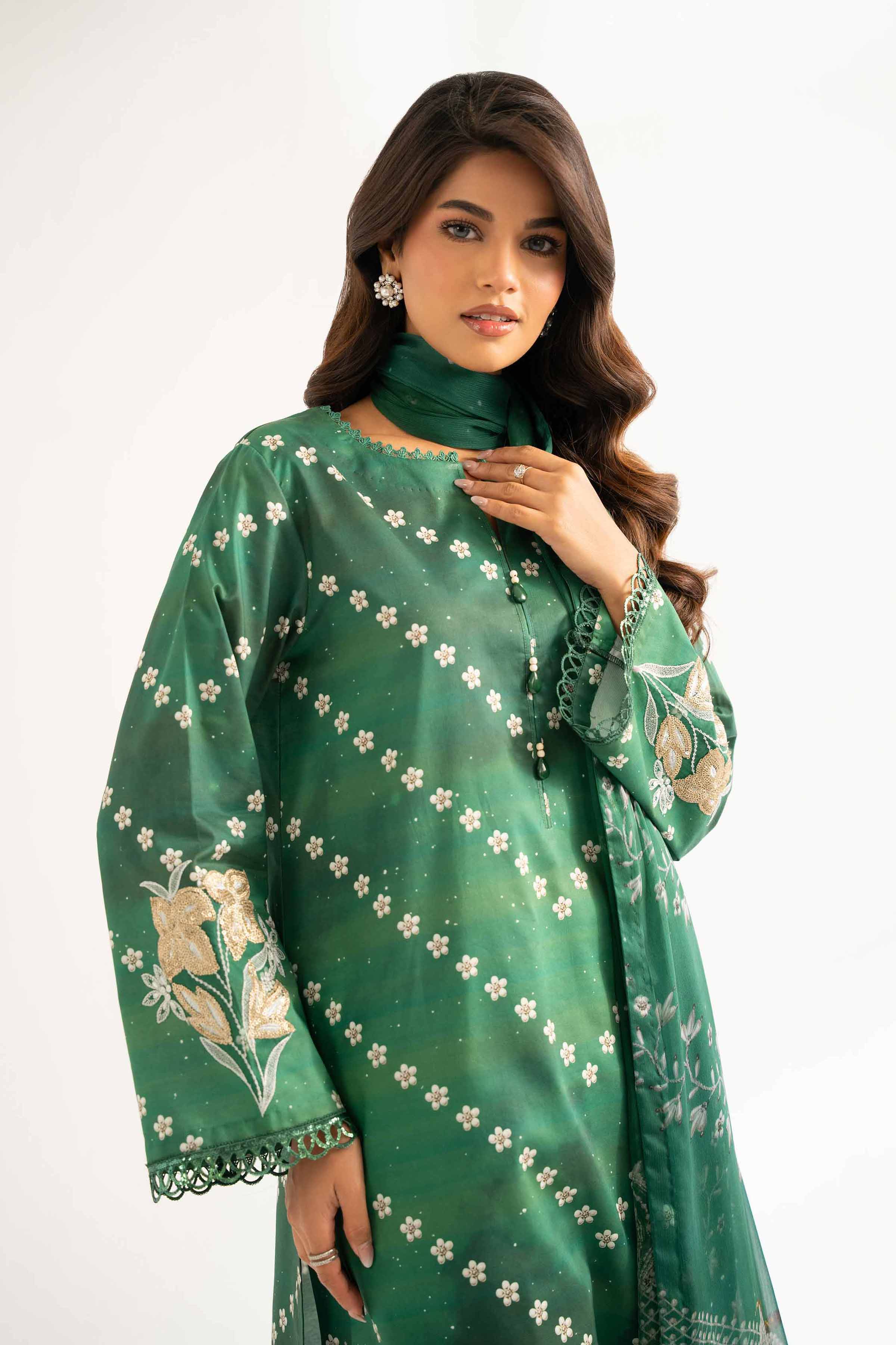 3 Piece - Digital Printed Embroidered Suit - 42501707 for Women - Unstitched Collection | Nishat | Shop Online