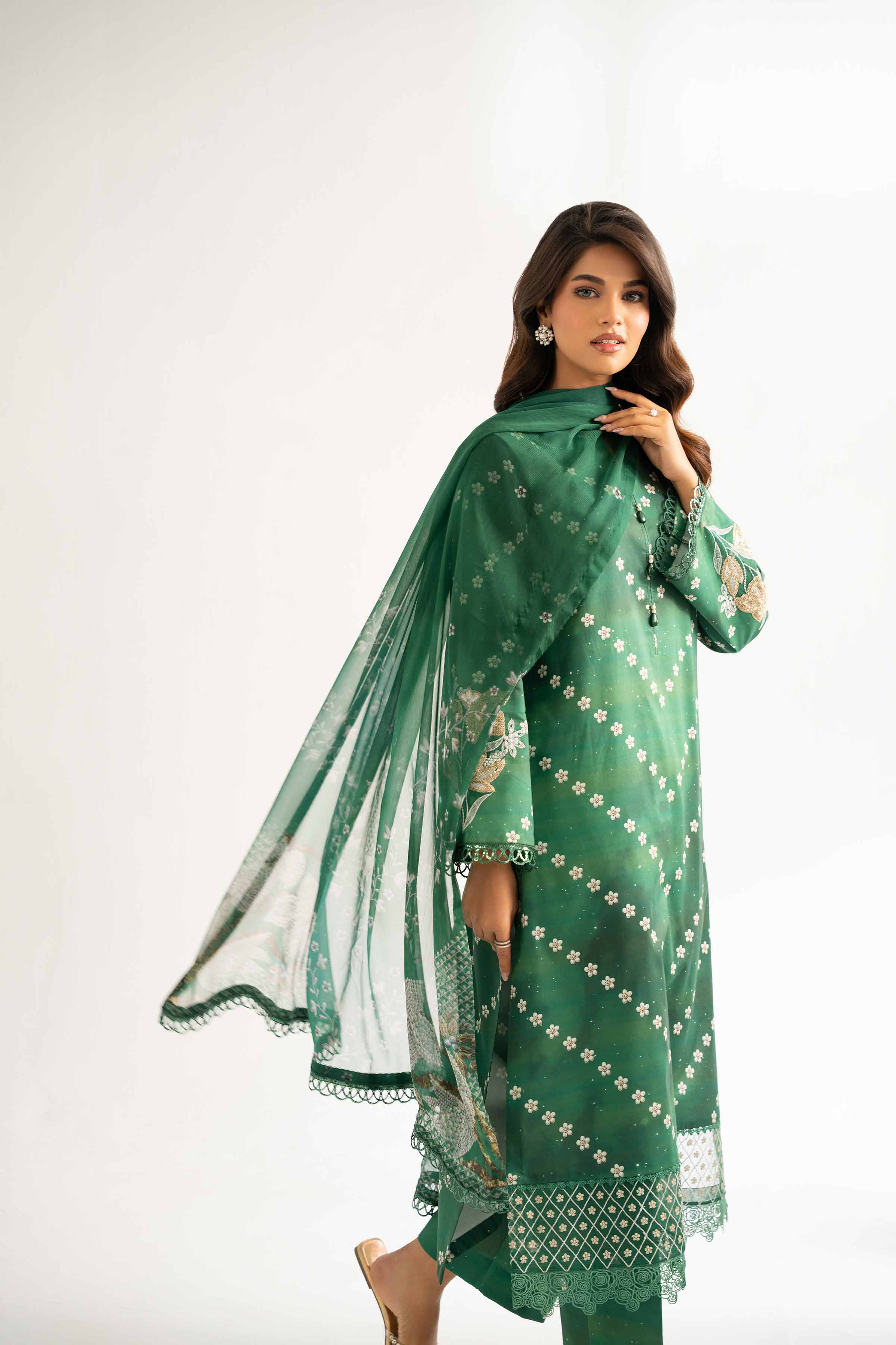 3 Piece - Digital Printed Embroidered Suit - 42501707 for Women - Unstitched Collection | Nishat | Shop Online