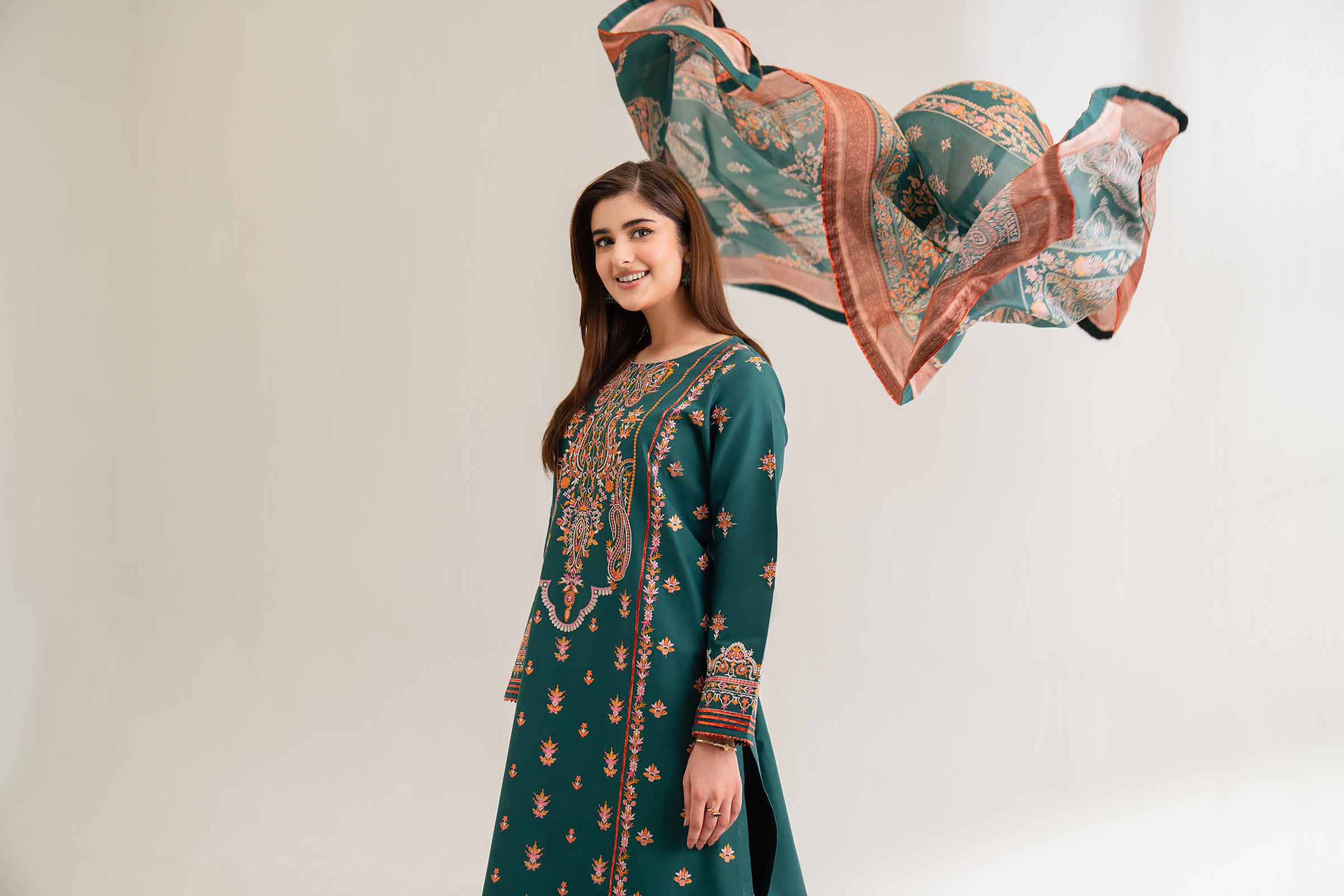 3 Piece - Digital Printed Embroidered Suit - 42501709 for Women - Unstitched Collection | Nishat | Shop Online