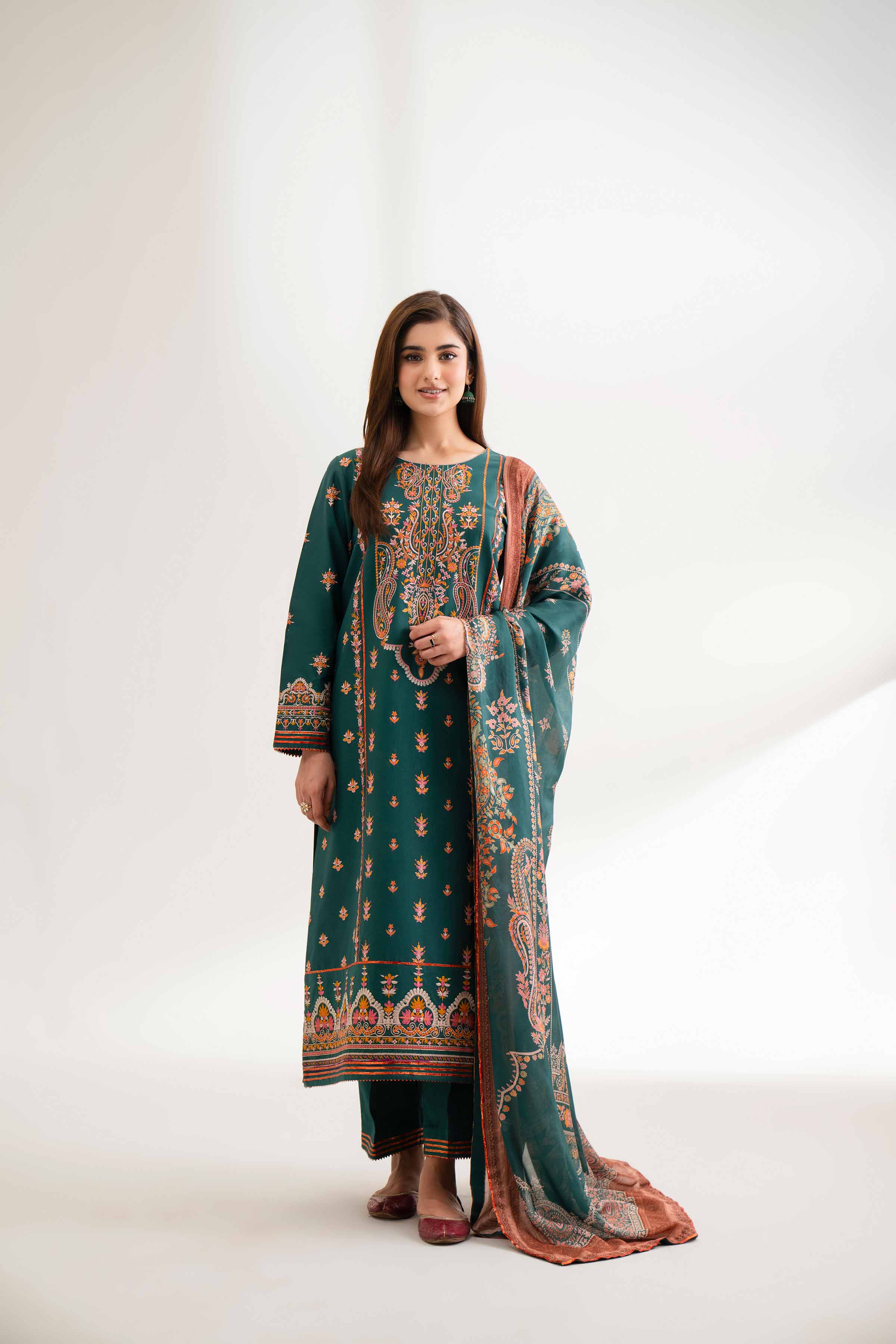 3 Piece - Digital Printed Embroidered Suit - 42501709 for Women - Unstitched Collection | Nishat | Shop Online