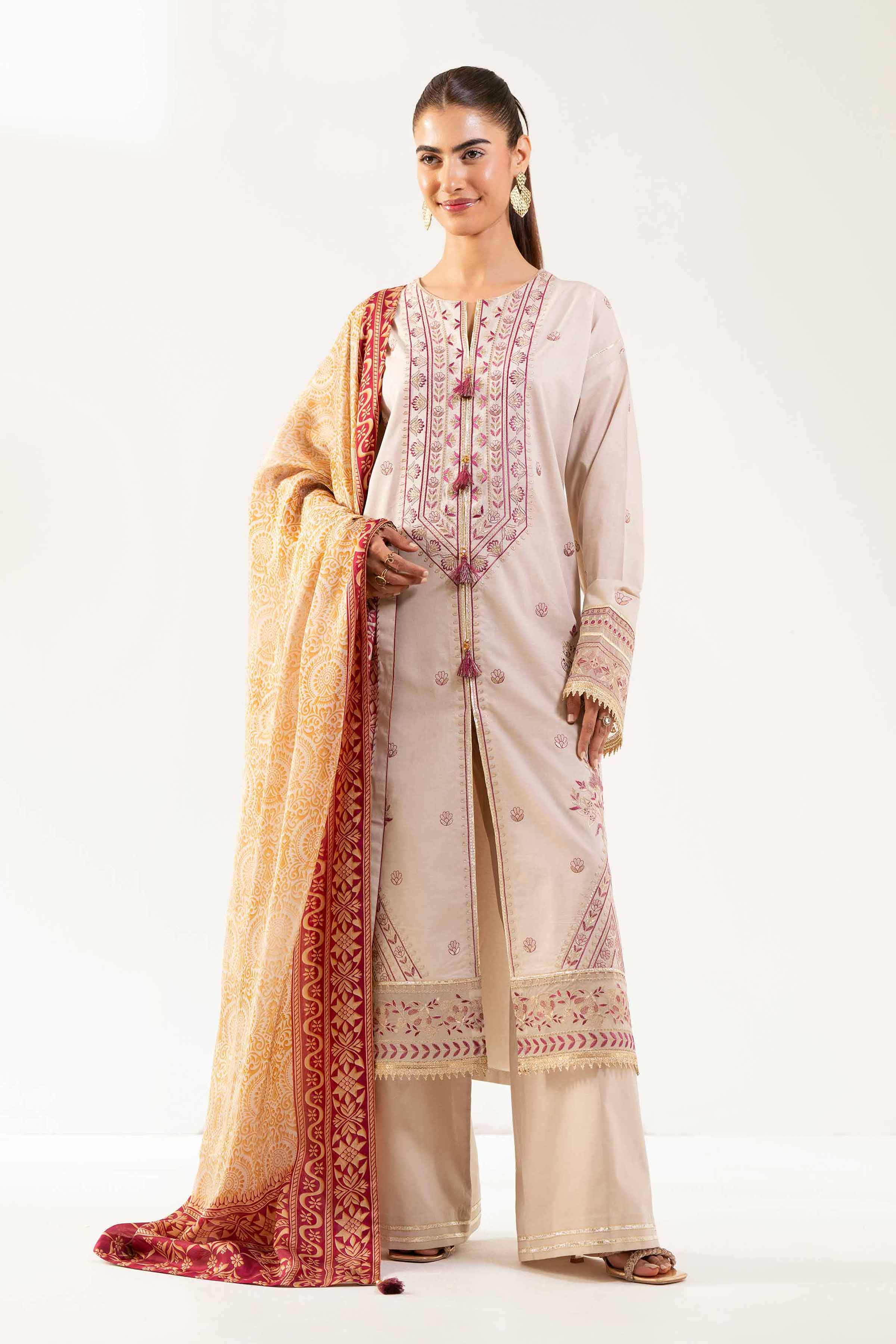 3 Piece - Digital Printed Embroidered Suit - 42501710 for Women - Unstitched Collection | Nishat | Shop Online
