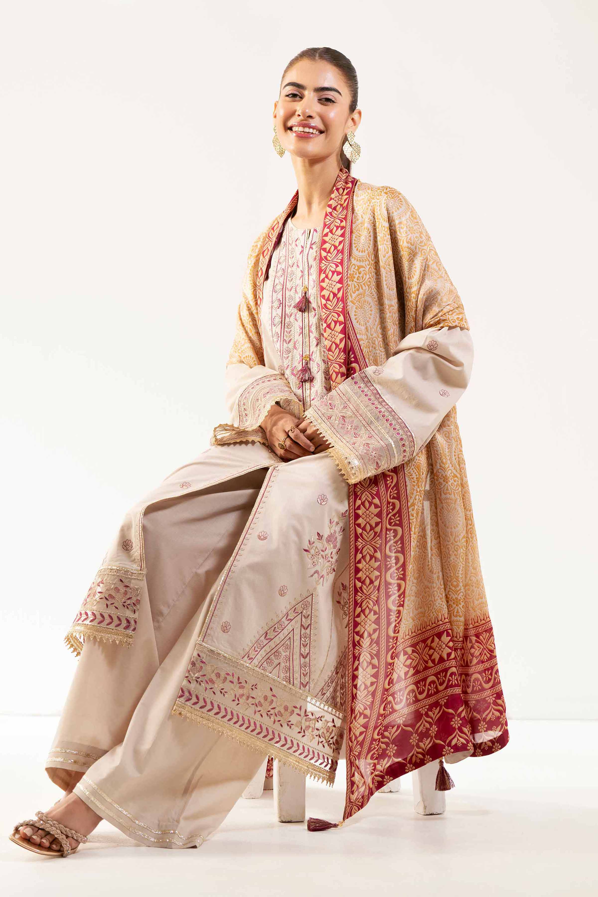 3 Piece - Digital Printed Embroidered Suit - 42501710 for Women - Unstitched Collection | Nishat | Shop Online