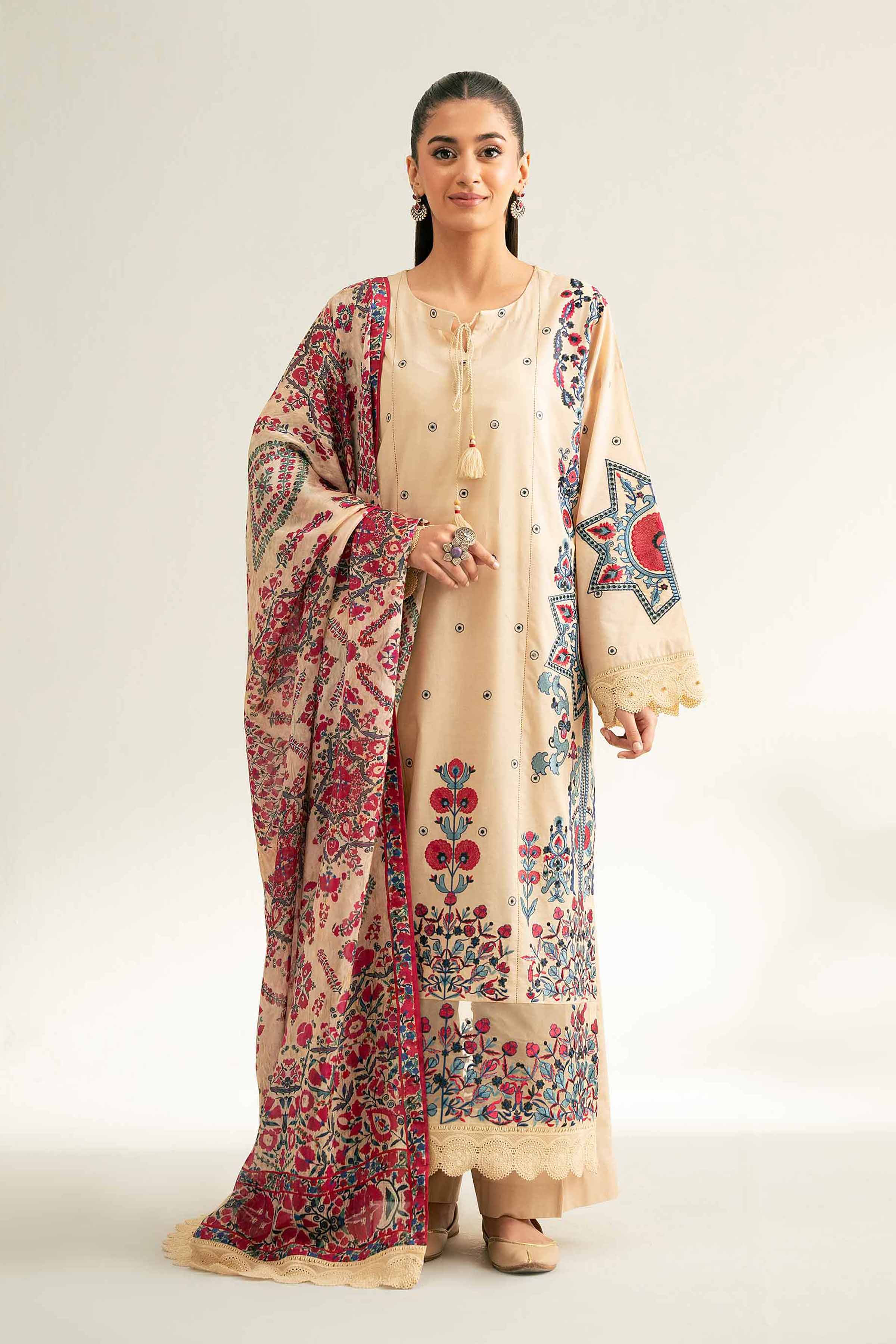 3 Piece - Digital Printed Embroidered Suit - 42501713 for Women - Unstitched Collection | Nishat | Shop Online
