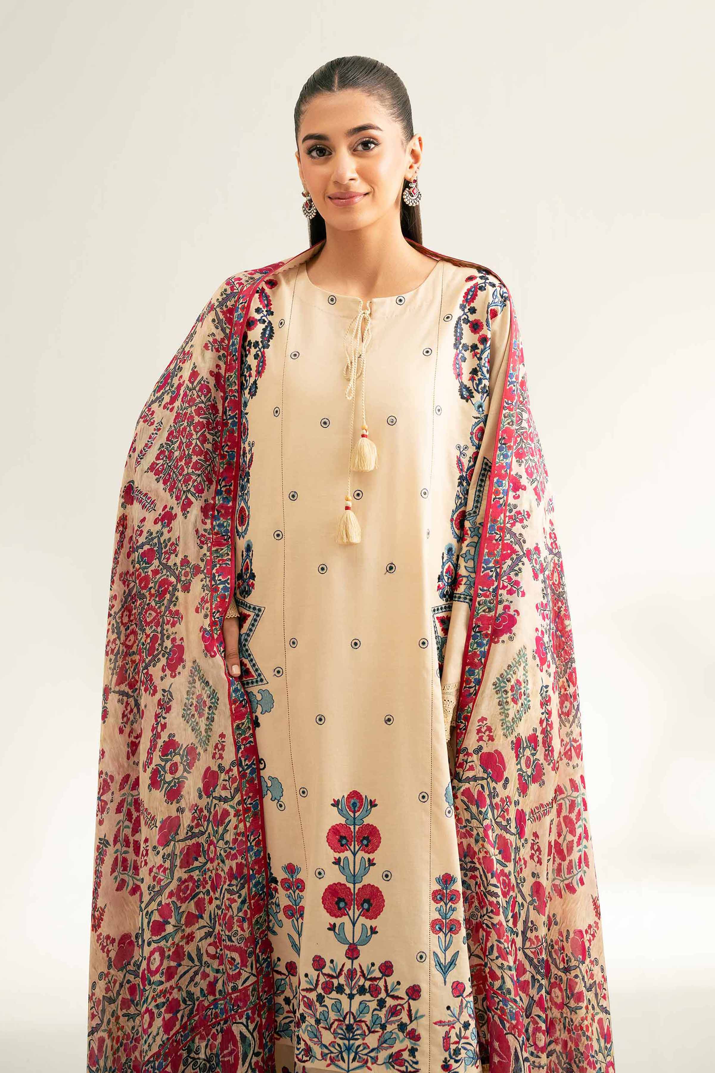 3 Piece - Digital Printed Embroidered Suit - 42501713 for Women - Unstitched Collection | Nishat | Shop Online
