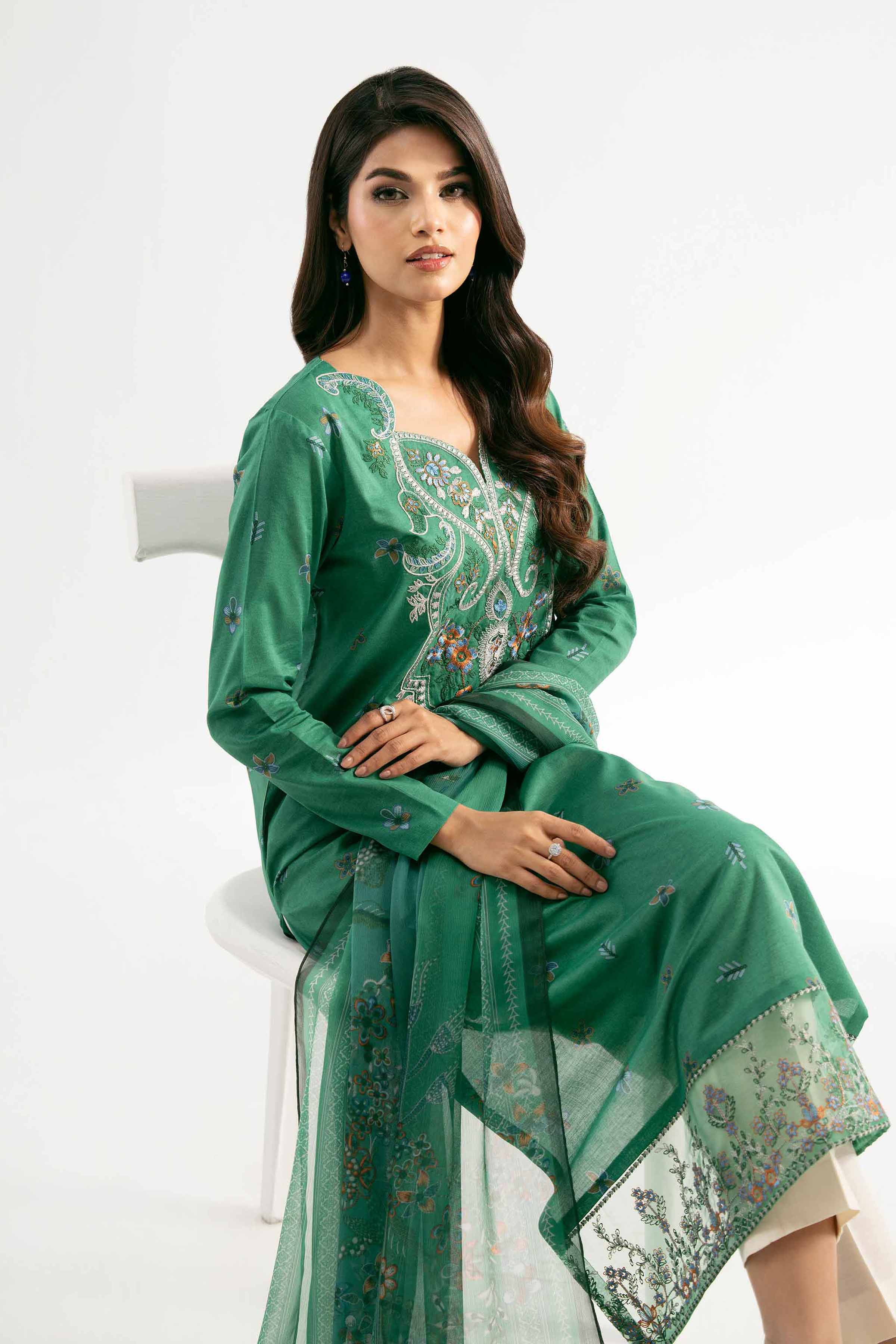2 Piece - Digital Printed Embroidered Suit - 42501721 for Women - Unstitched Collection | Nishat | Shop Online