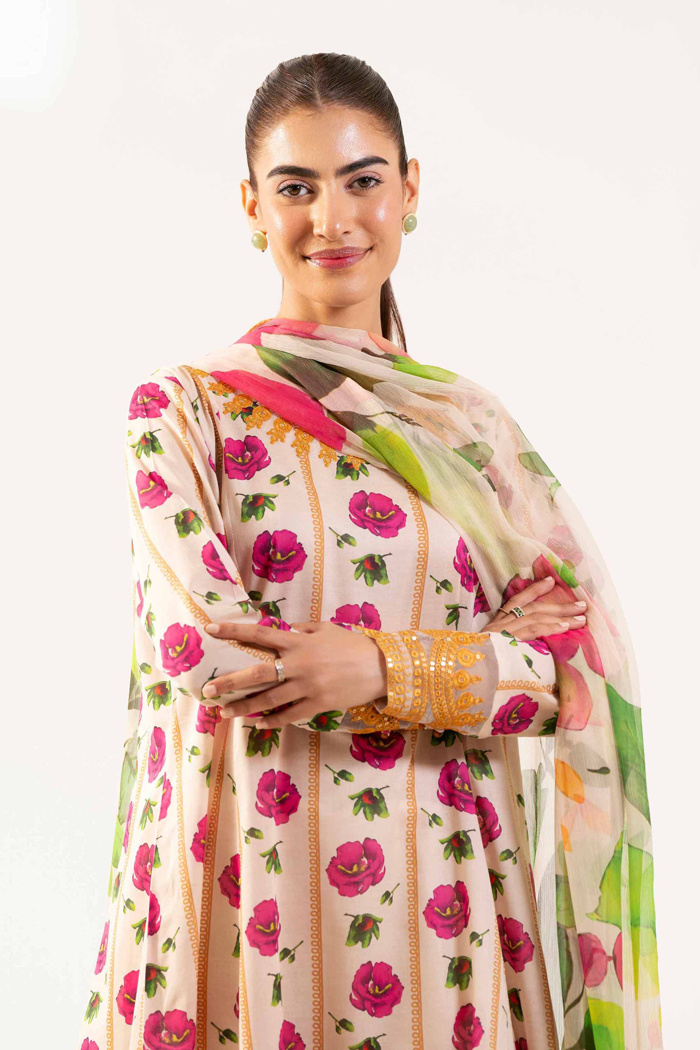 2 Piece - Digital Printed Embroidered Suit - 42501726 for Women - Unstitched Collection | Nishat | Shop Online