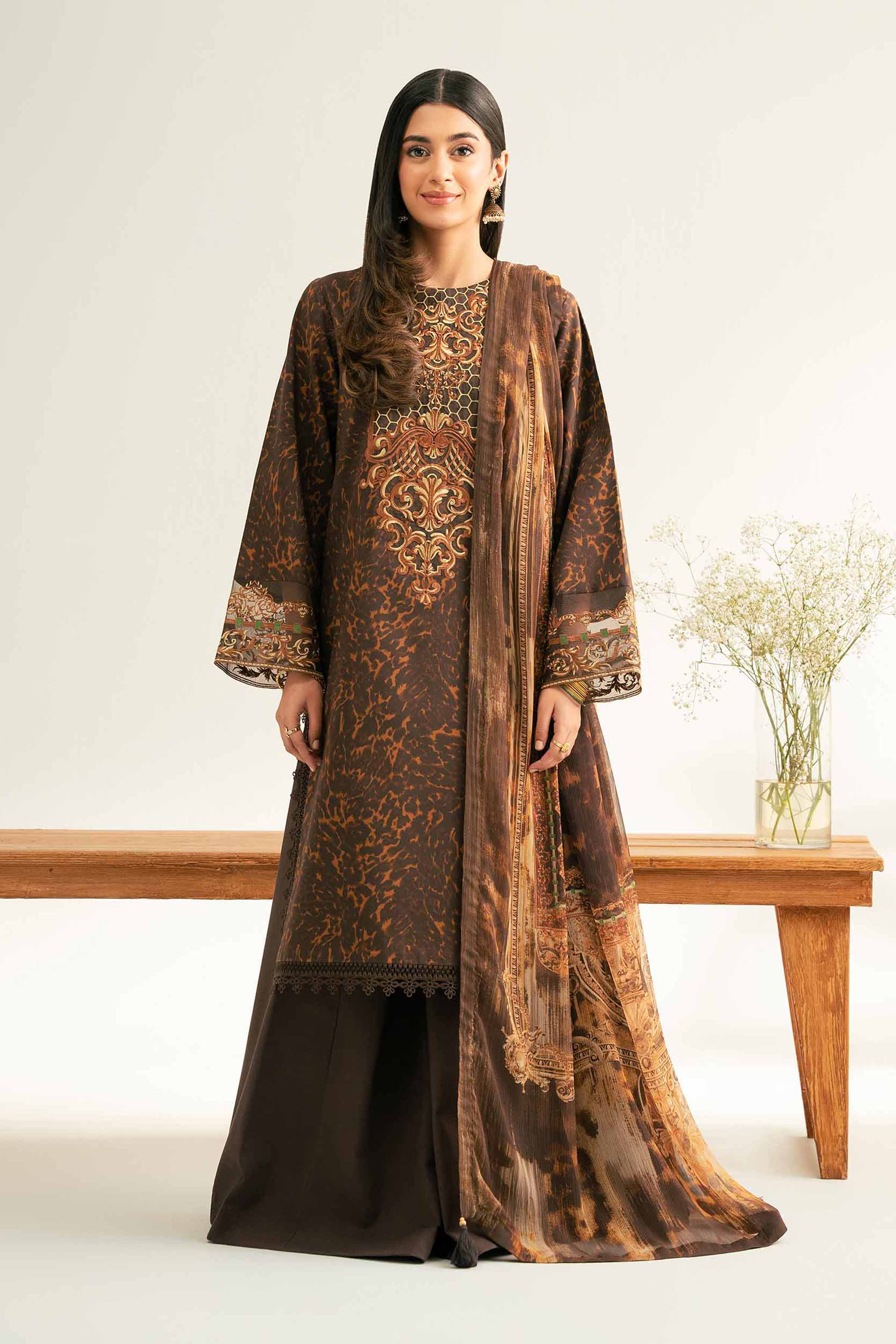 2 Piece - Digital Printed Embroidered Suit - 42501728 for Women - Unstitched Collection | Nishat | Shop Online