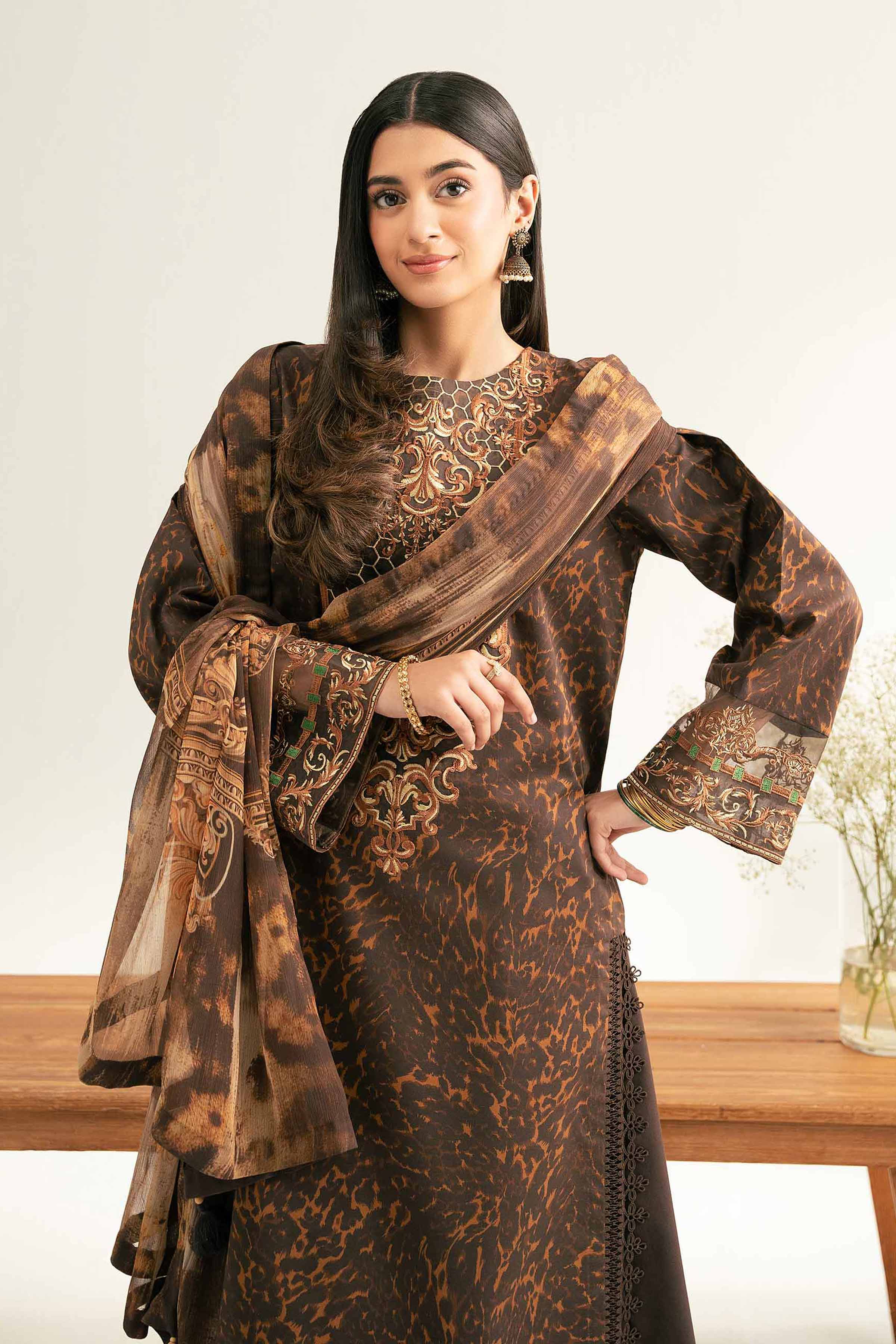 2 Piece - Digital Printed Embroidered Suit - 42501728 for Women - Unstitched Collection | Nishat | Shop Online