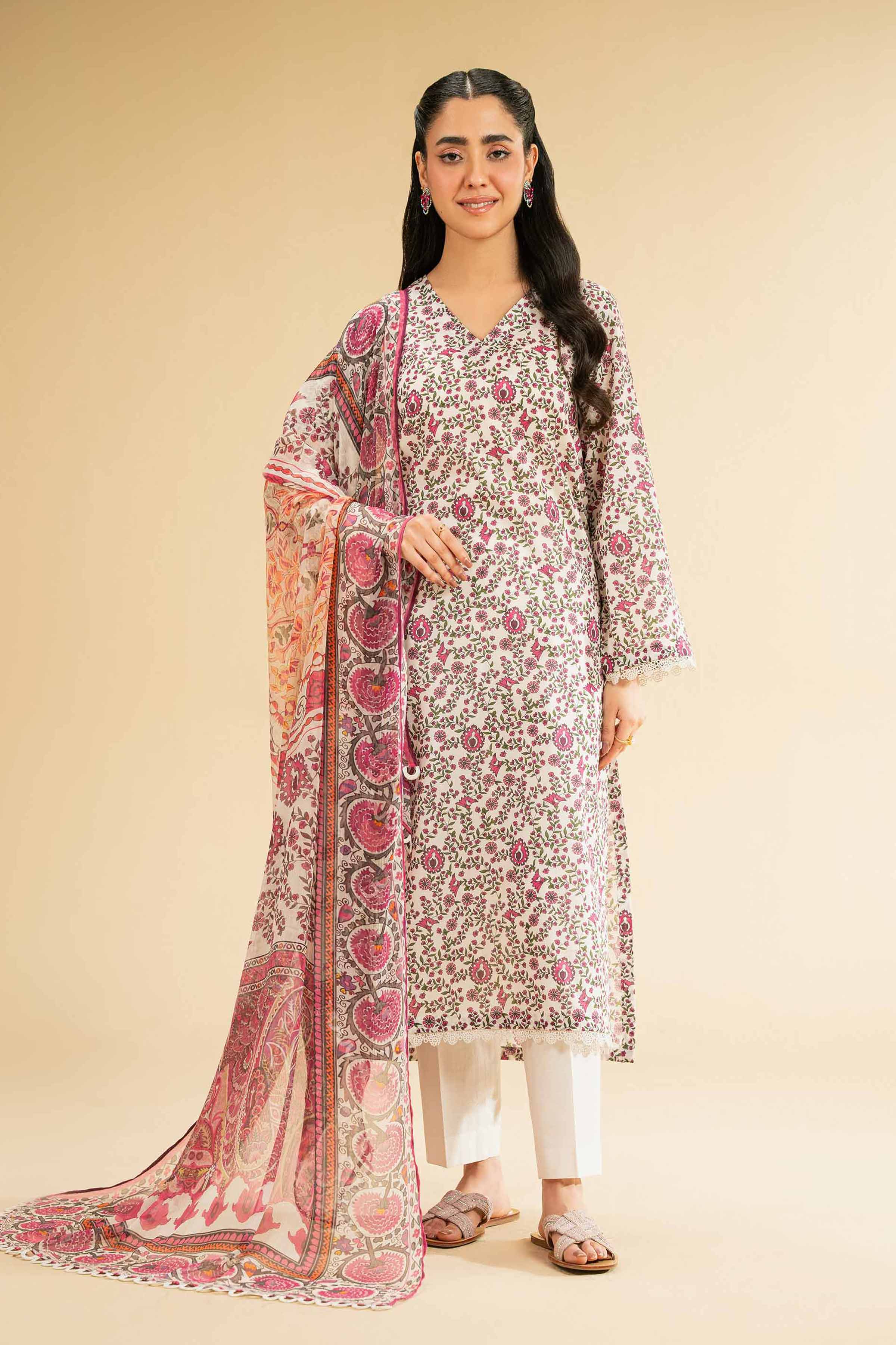 2 Piece - Digital Printed Embroidered Suit - 42501730 for Women - Unstitched Collection | Nishat | Shop Online