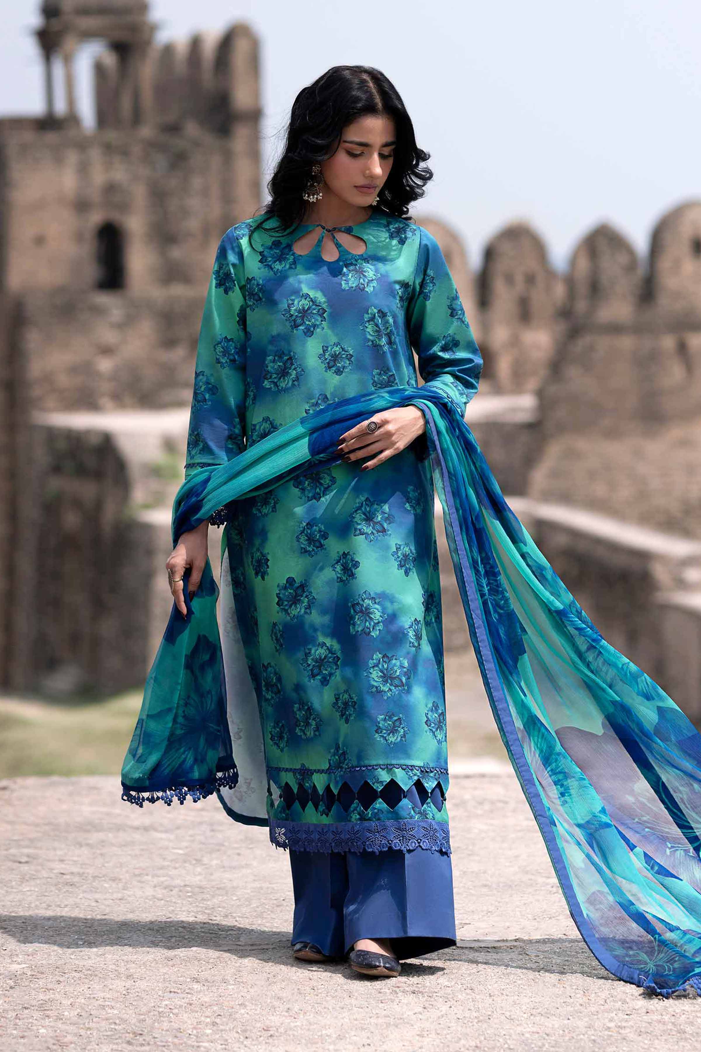 2 Piece - Digital Printed Embroidered Suit - 42501731 for Women - Unstitched Collection | Nishat | Shop Online