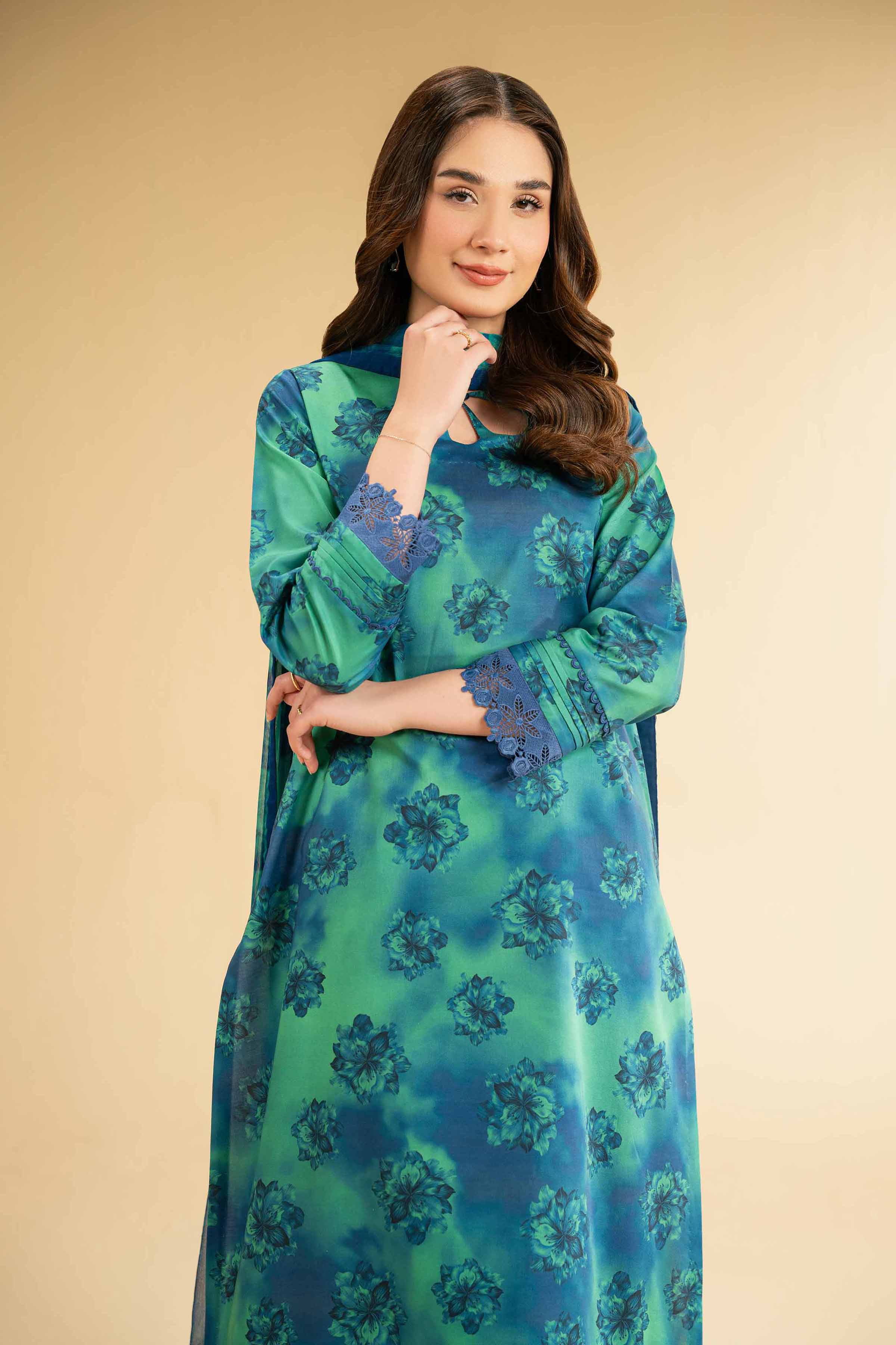 2 Piece - Digital Printed Embroidered Suit - 42501731 for Women - Unstitched Collection | Nishat | Shop Online