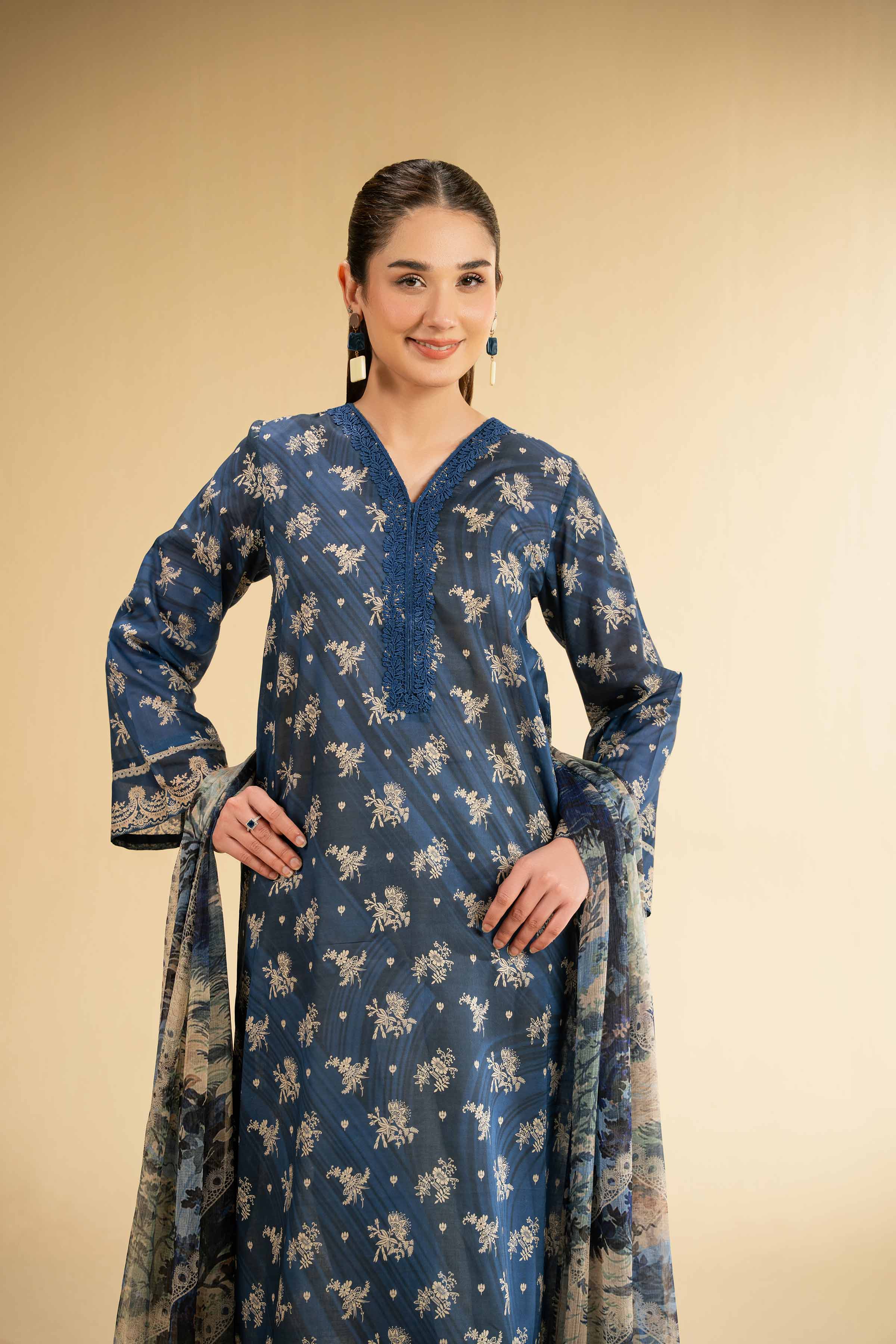 2 Piece - Digital Printed Embroidered Suit - 42501732 for Women - Unstitched Collection | Nishat | Shop Online
