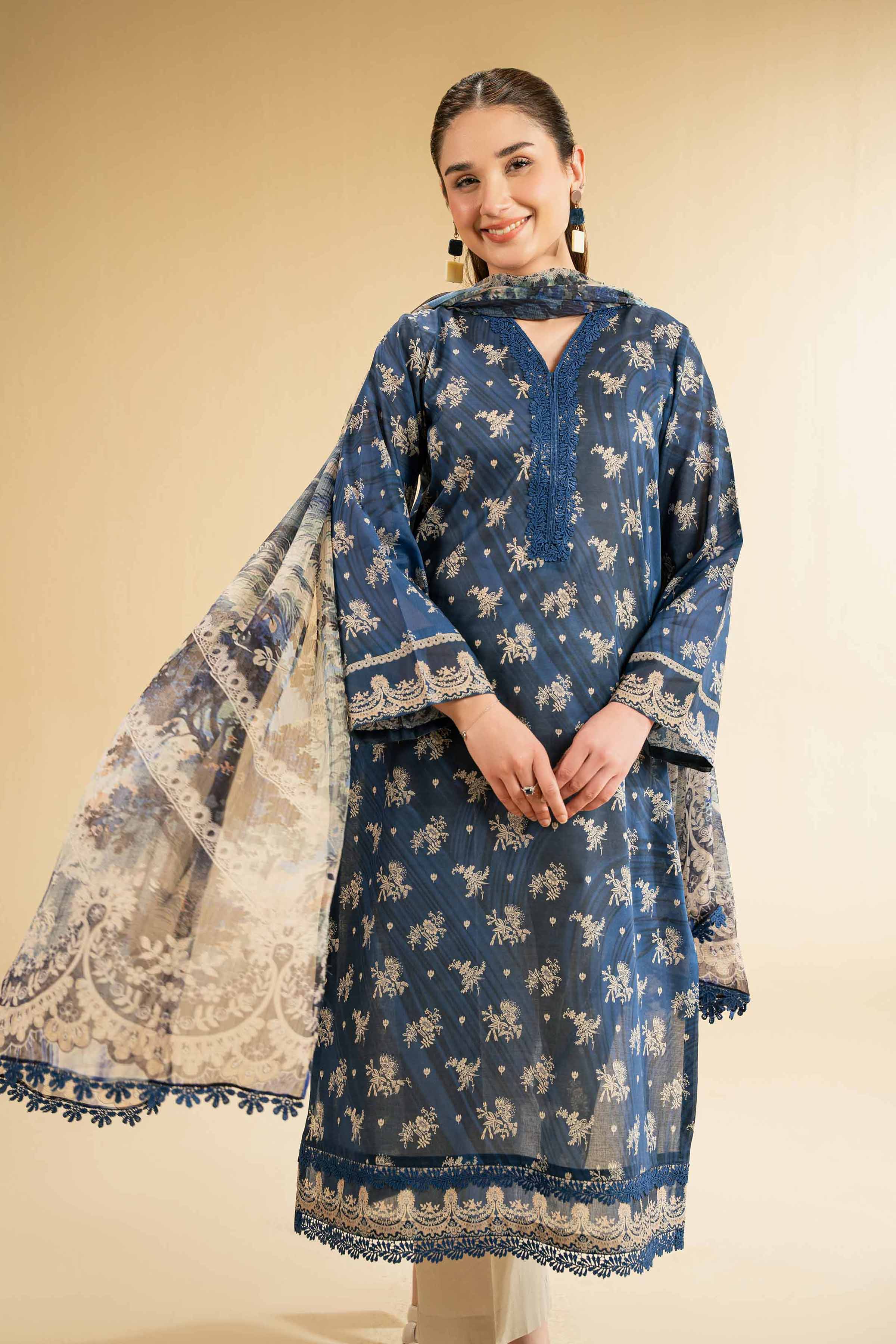 2 Piece - Digital Printed Embroidered Suit - 42501732 for Women - Unstitched Collection | Nishat | Shop Online
