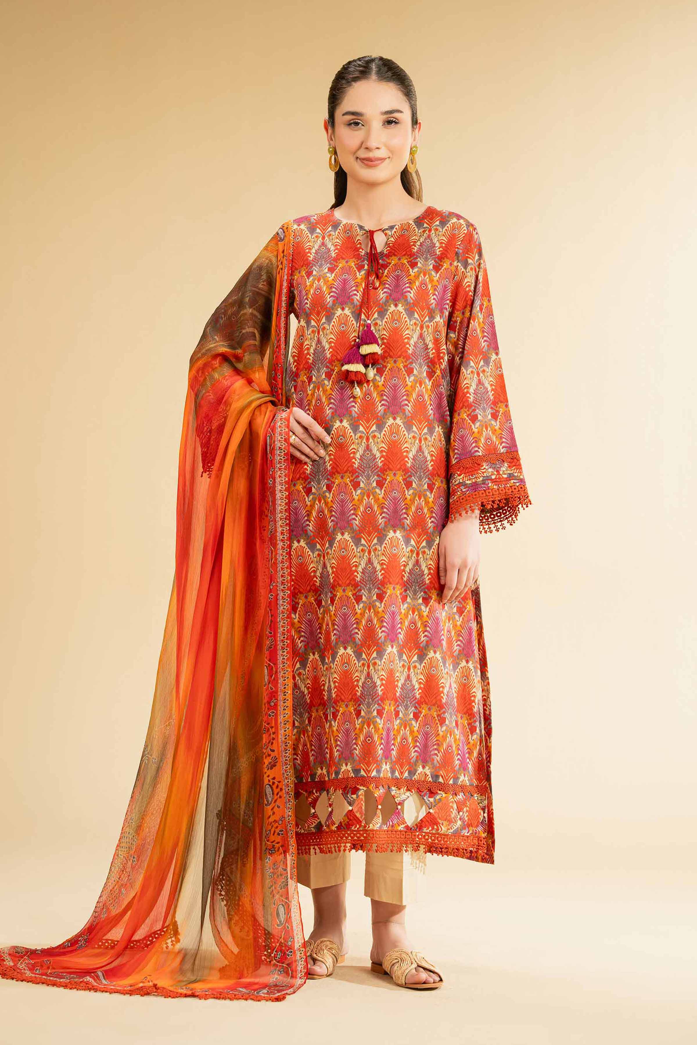 2 Piece - Digital Printed Embroidered Suit - 42501733 for Women - Unstitched Collection | Nishat | Shop Online