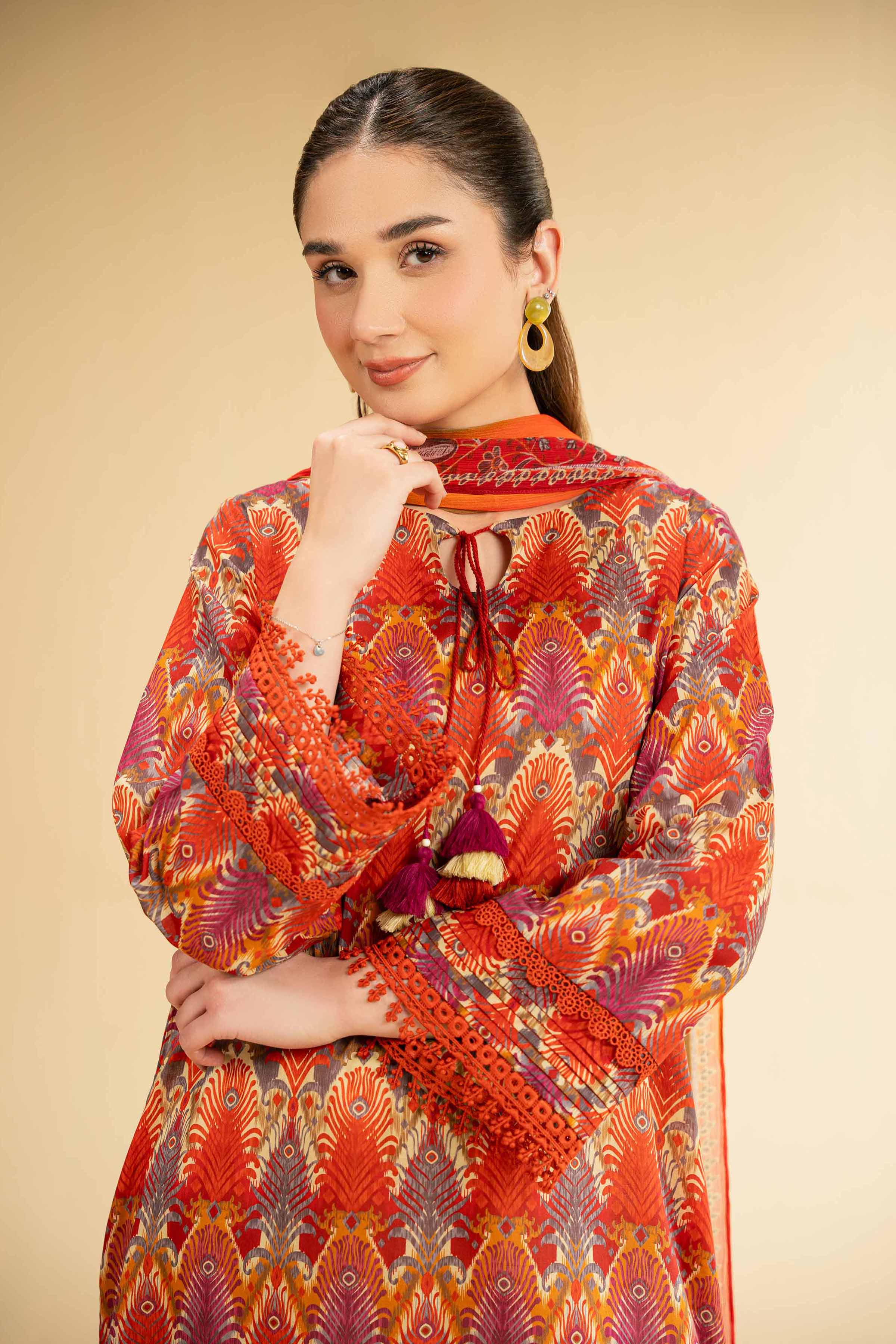 2 Piece - Digital Printed Embroidered Suit - 42501733 for Women - Unstitched Collection | Nishat | Shop Online