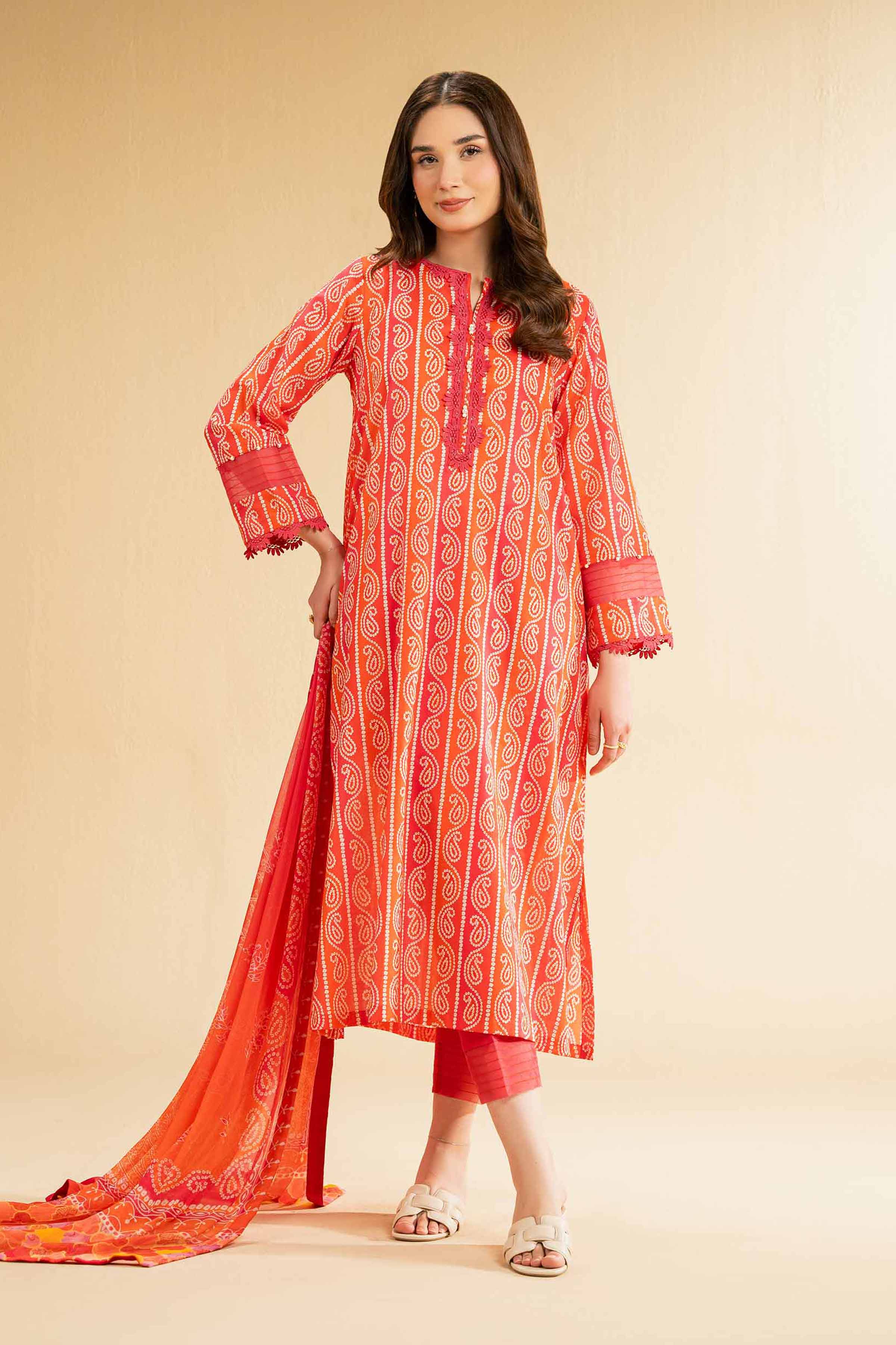 2 Piece - Digital Printed Embroidered Suit - 42501734 for Women - Unstitched Collection | Nishat | Shop Online