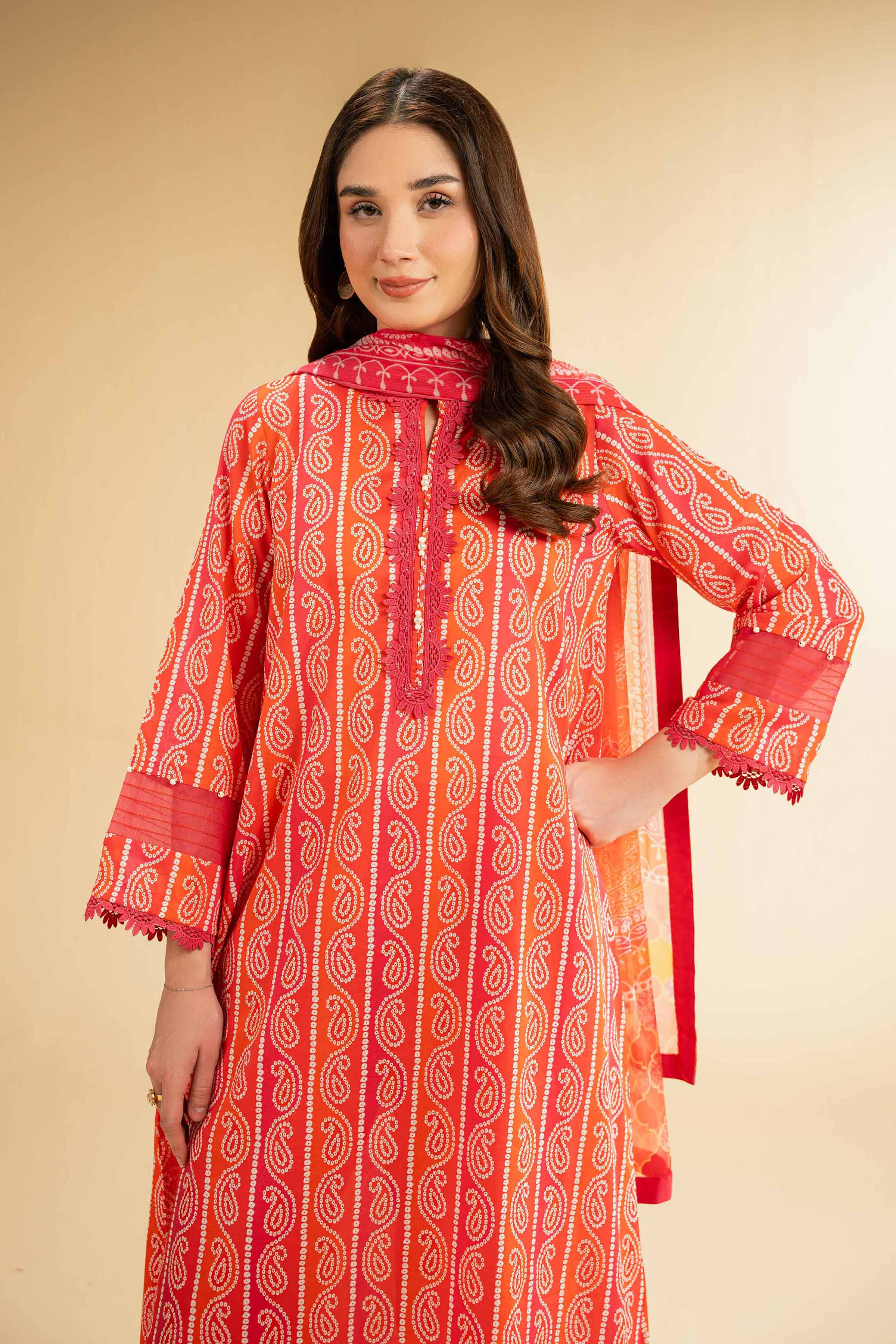 2 Piece - Digital Printed Embroidered Suit - 42501734 for Women - Unstitched Collection | Nishat | Shop Online