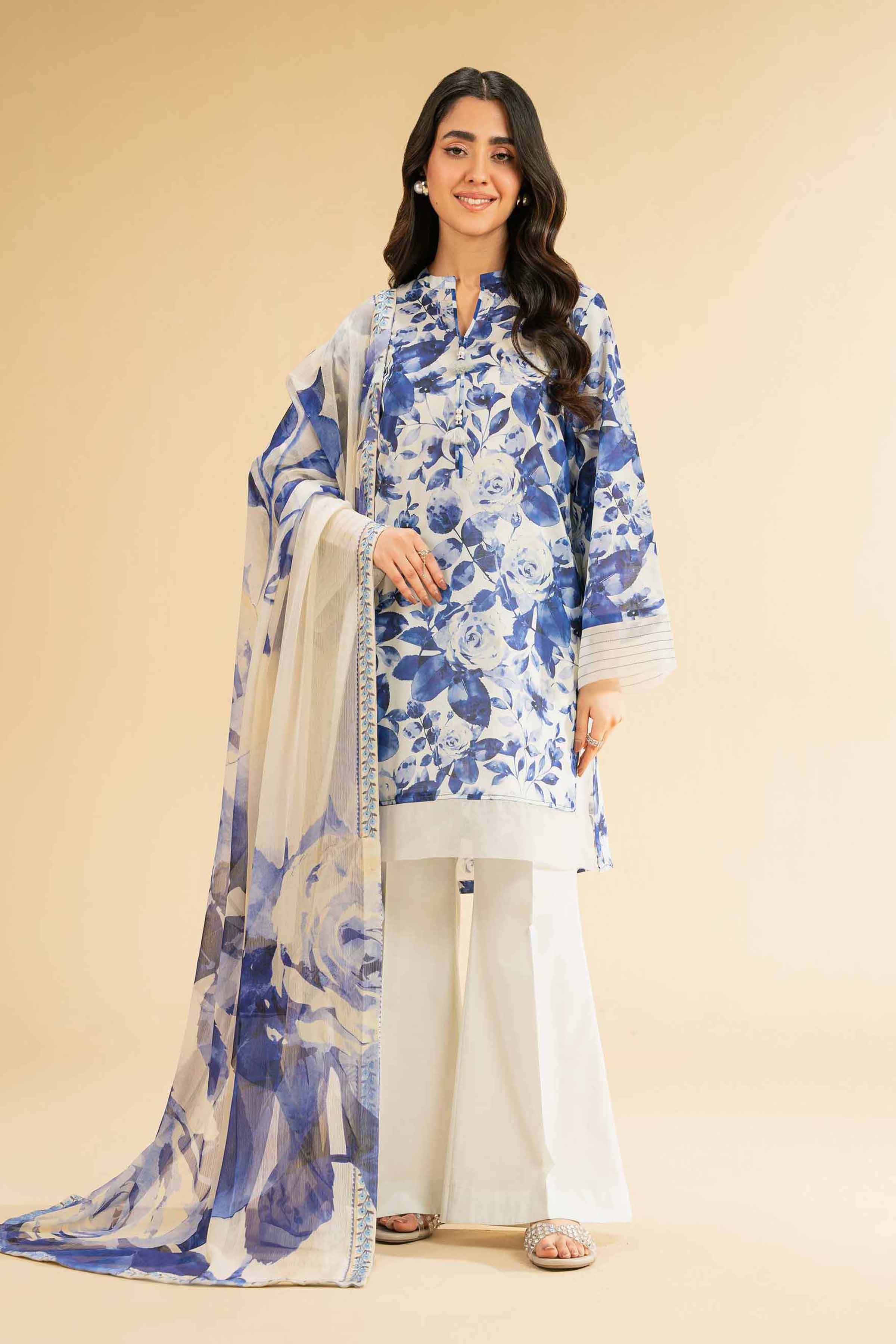 2 Piece - Digital Printed Embroidered Suit - 42501735 for Women - Unstitched Collection | Nishat | Shop Online
