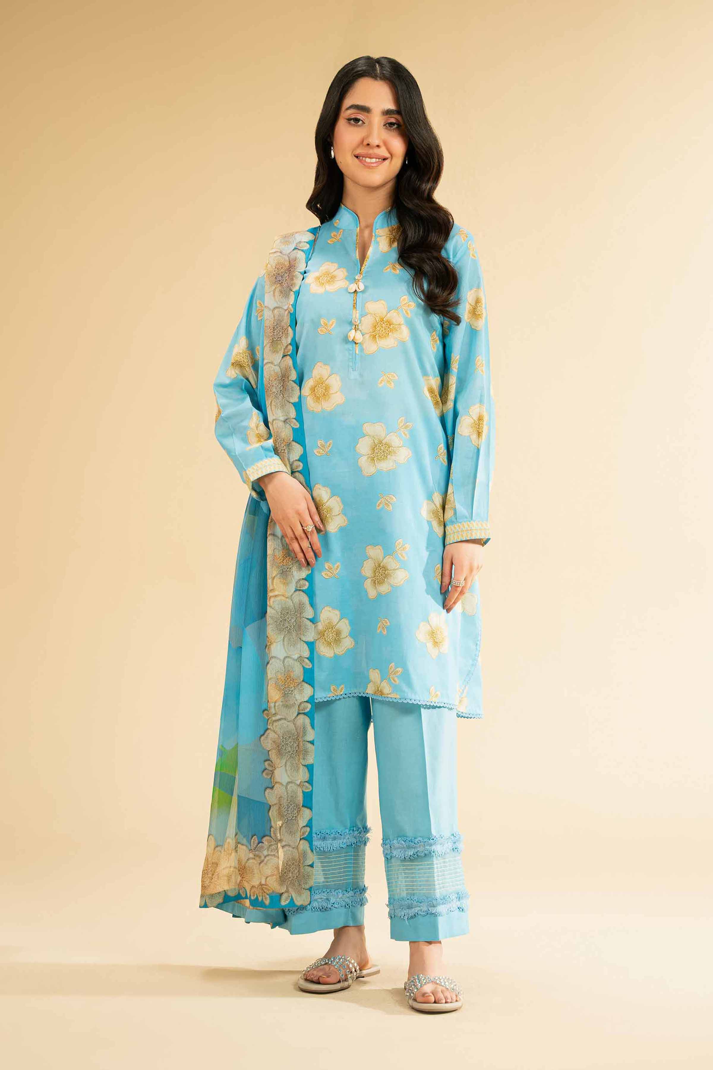 2 Piece - Digital Printed Embroidered Suit - 42501737 for Women - Unstitched Collection | Nishat | Shop Online
