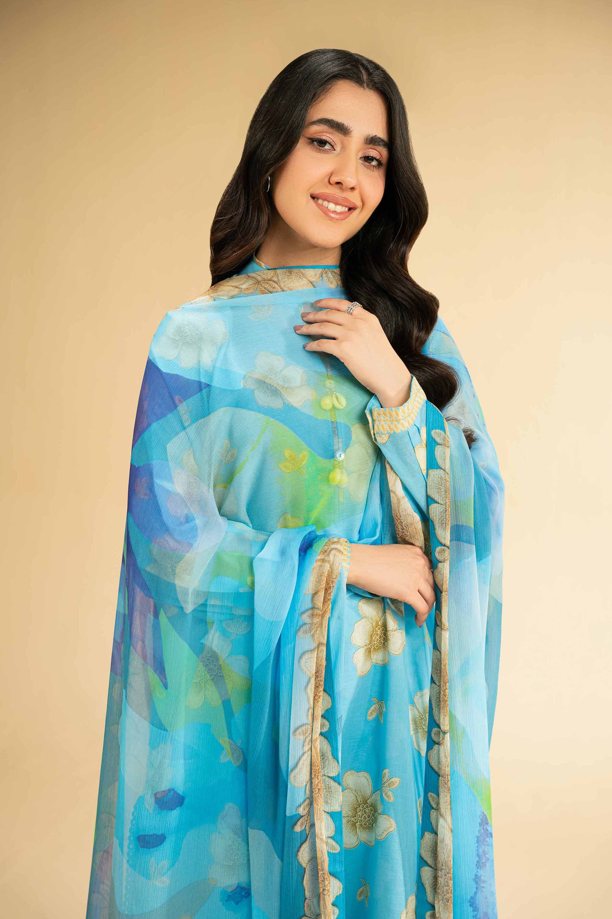 2 Piece - Digital Printed Embroidered Suit - 42501737 for Women - Unstitched Collection | Nishat | Shop Online