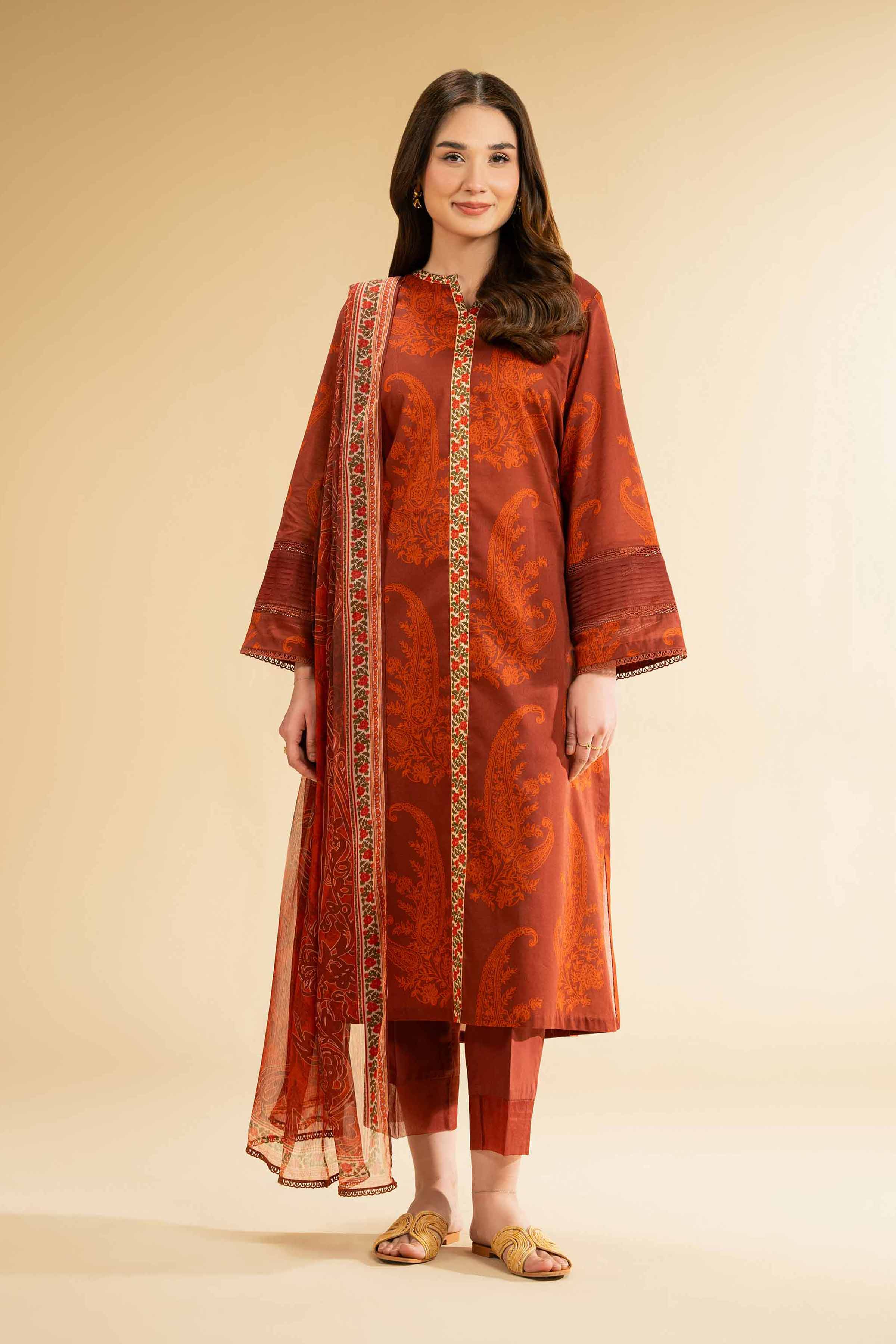 2 Piece - Digital Printed Embroidered Suit - 42501738 for Women - Unstitched Collection | Nishat | Shop Online
