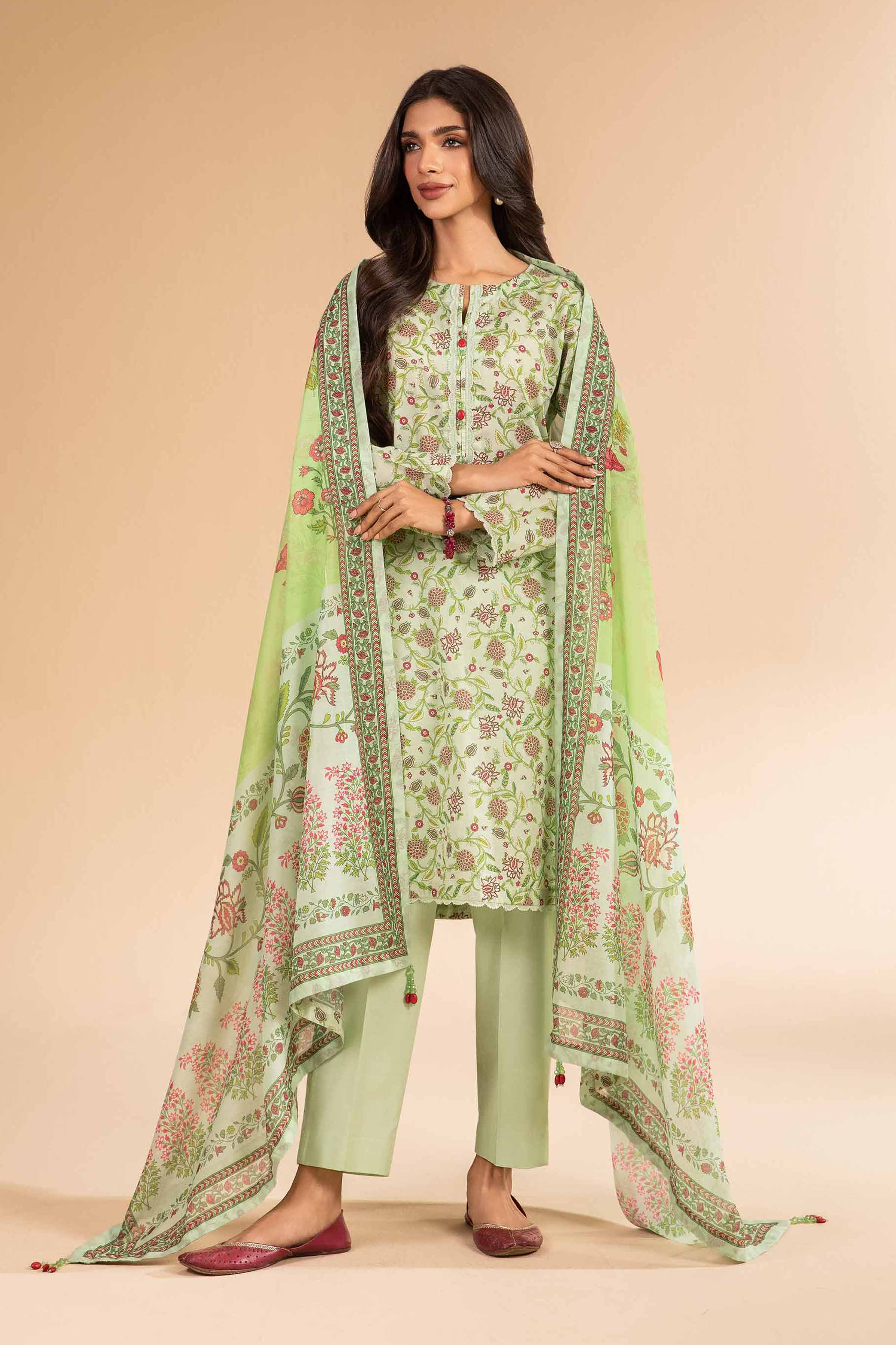 2 Piece - Digital Printed Embroidered Suit - 42501758 for Women - Unstitched Collection | Nishat | Shop Online