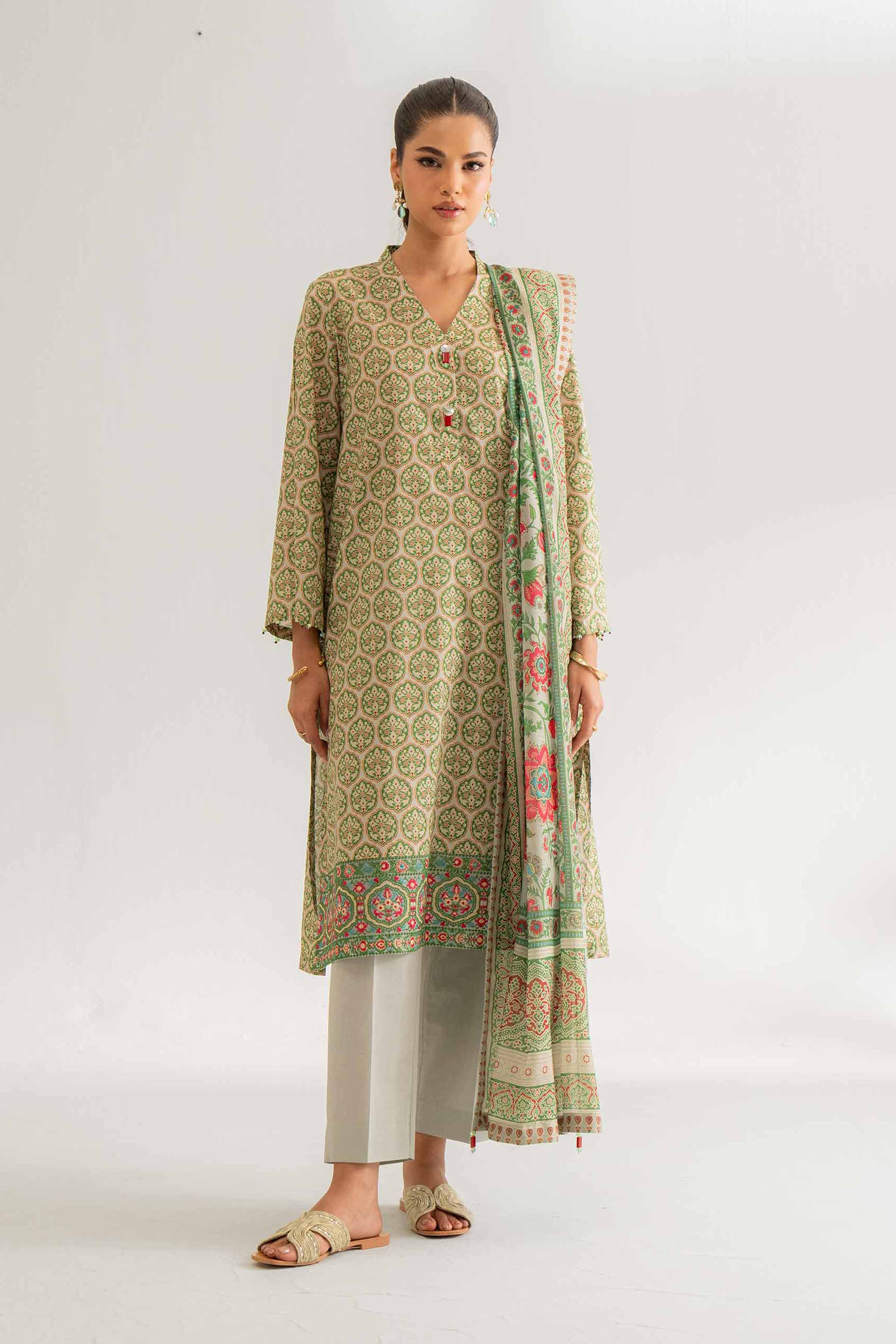 2 Piece - Digital Printed Embroidered Suit - 42501759 for Women - Unstitched Collection | Nishat | Shop Online