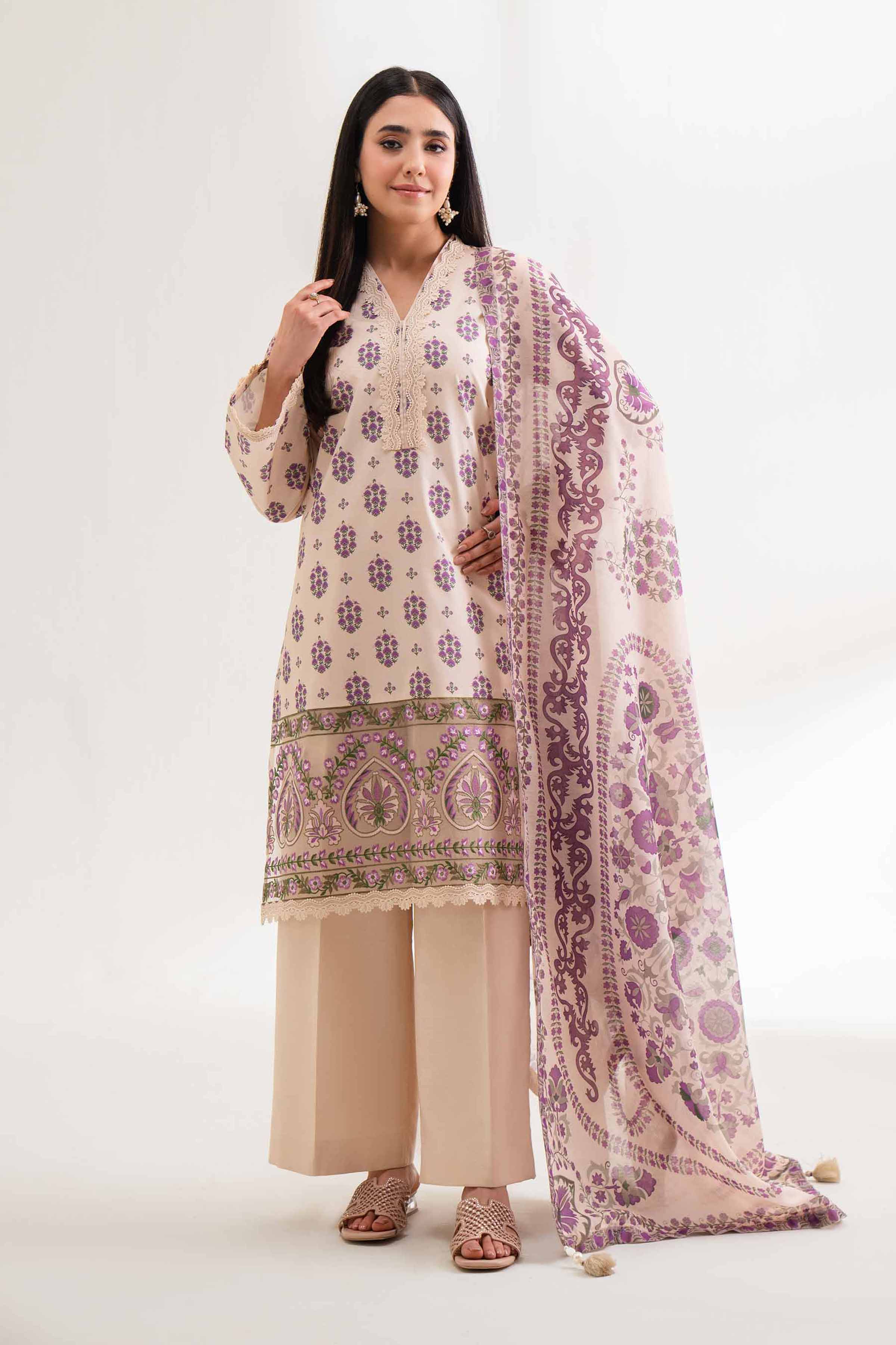 2 Piece - Digital Printed Embroidered Suit - 42501763 for Women - Unstitched Collection | Nishat | Shop Online