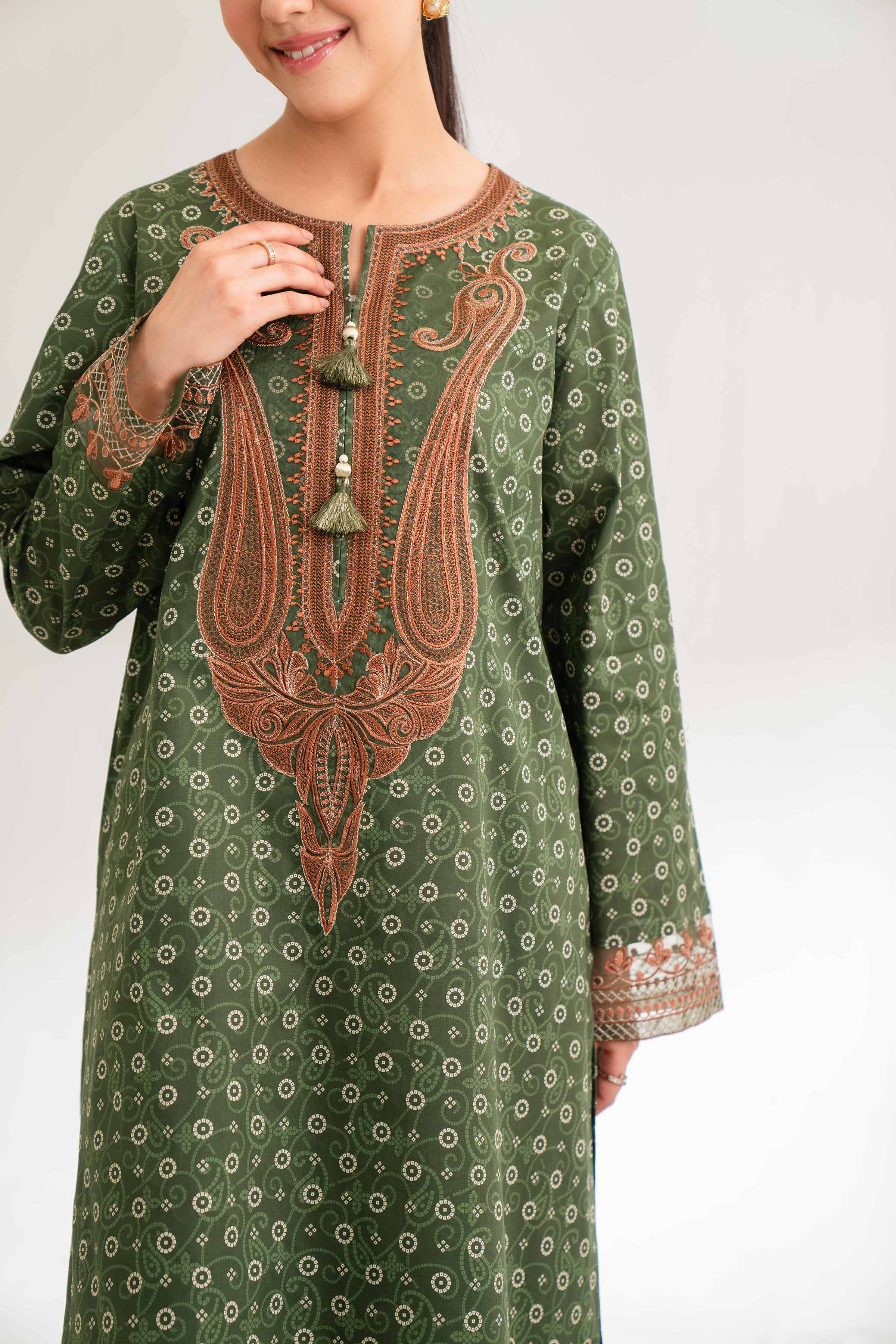 2 Piece - Digital Printed Embroidered Suit - 42501774 for Women - Unstitched Collection | Nishat | Shop Online
