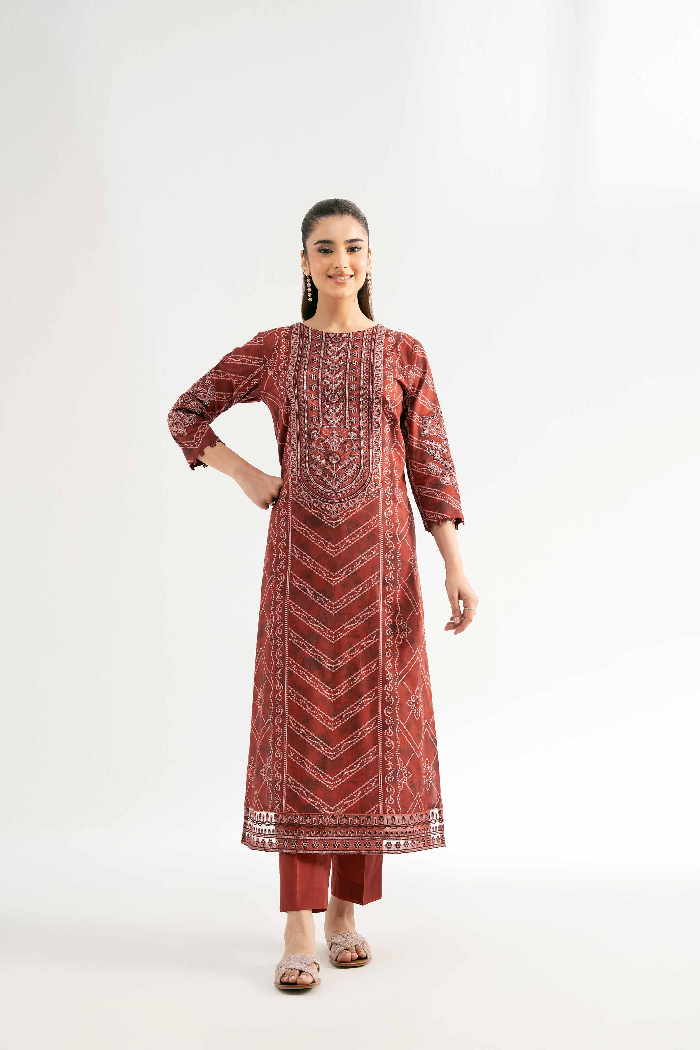 2 Piece - Digital Printed Embroidered Suit - 42501775 for Women - Unstitched Collection | Nishat | Shop Online