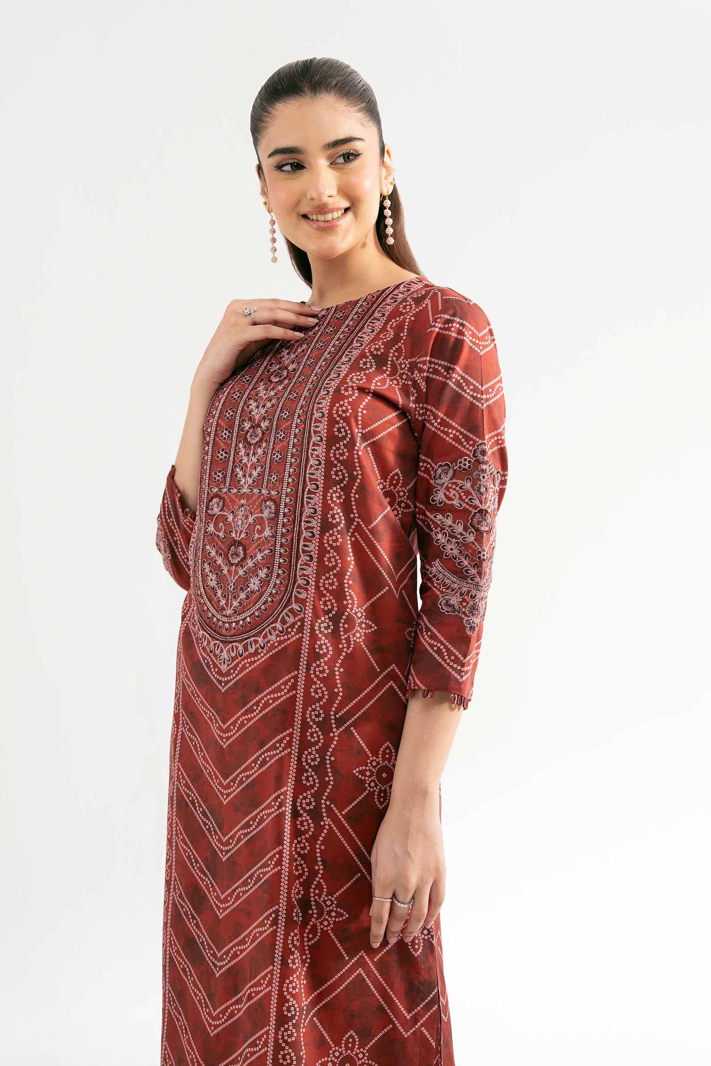 2 Piece - Digital Printed Embroidered Suit - 42501775 for Women - Unstitched Collection | Nishat | Shop Online