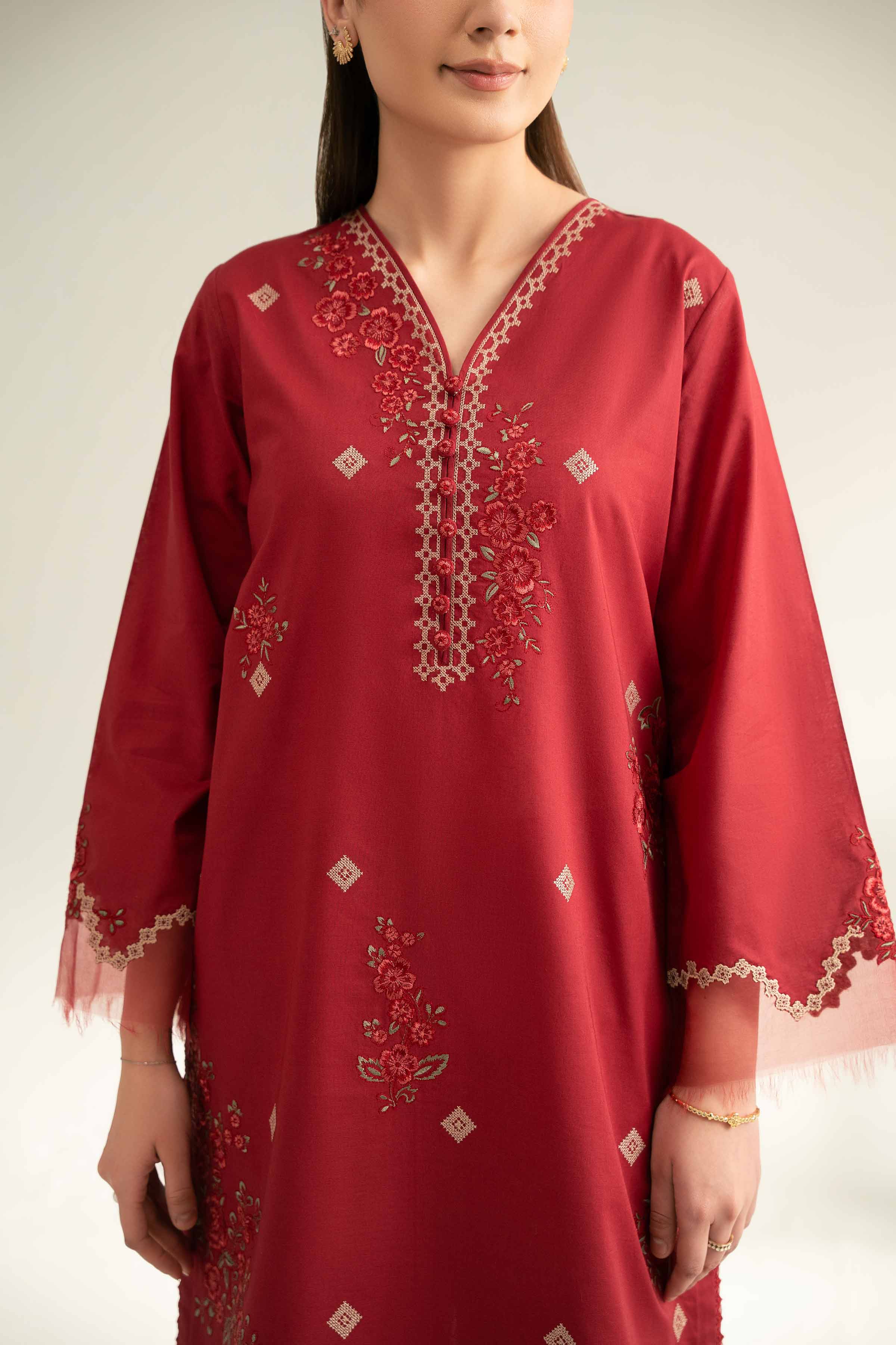 2 Piece - Dyed Embroidered Suit - 42501794 for Women - Unstitched Collection | Nishat | Shop Online