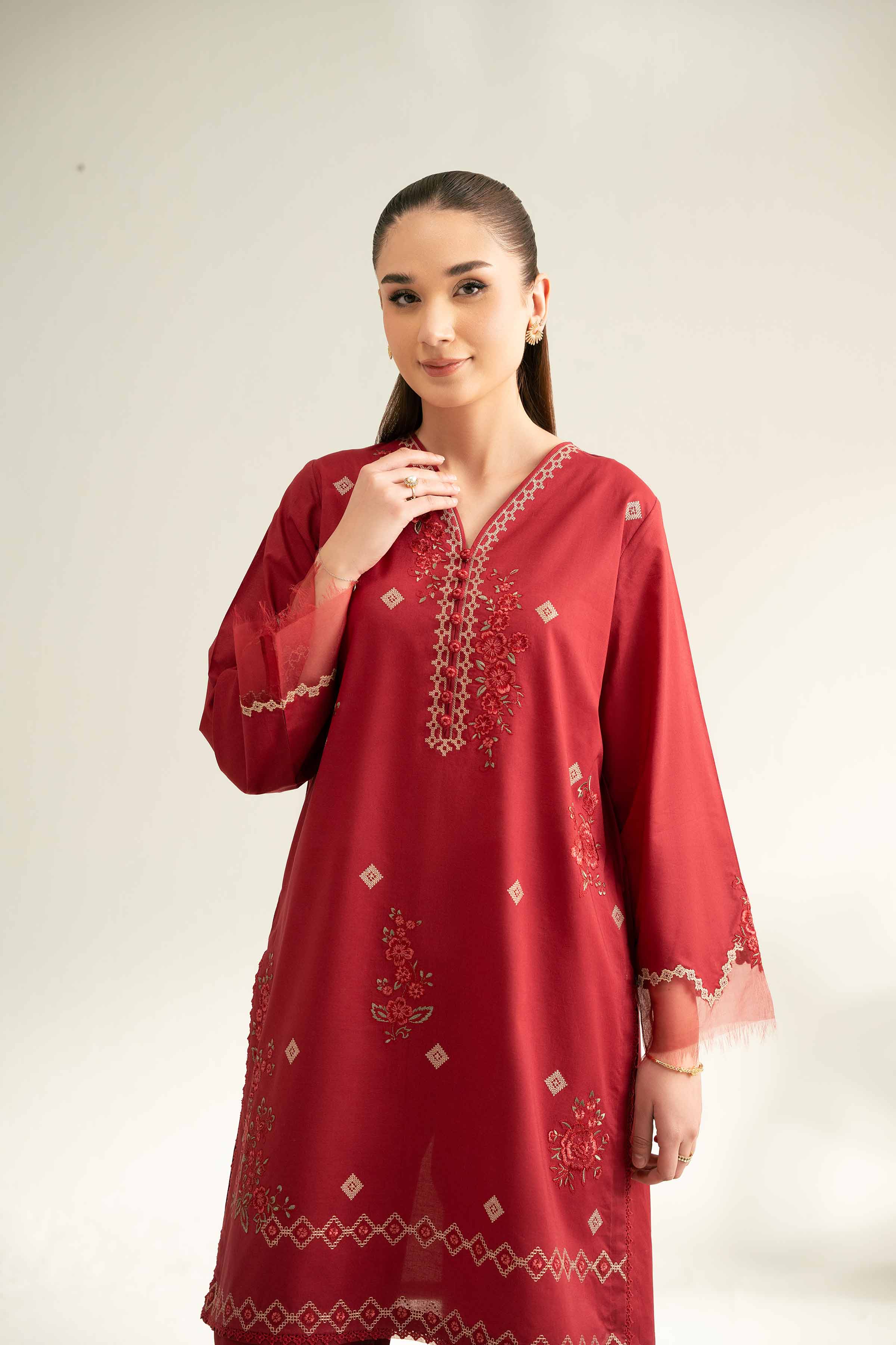 2 Piece - Dyed Embroidered Suit - 42501794 for Women - Unstitched Collection | Nishat | Shop Online