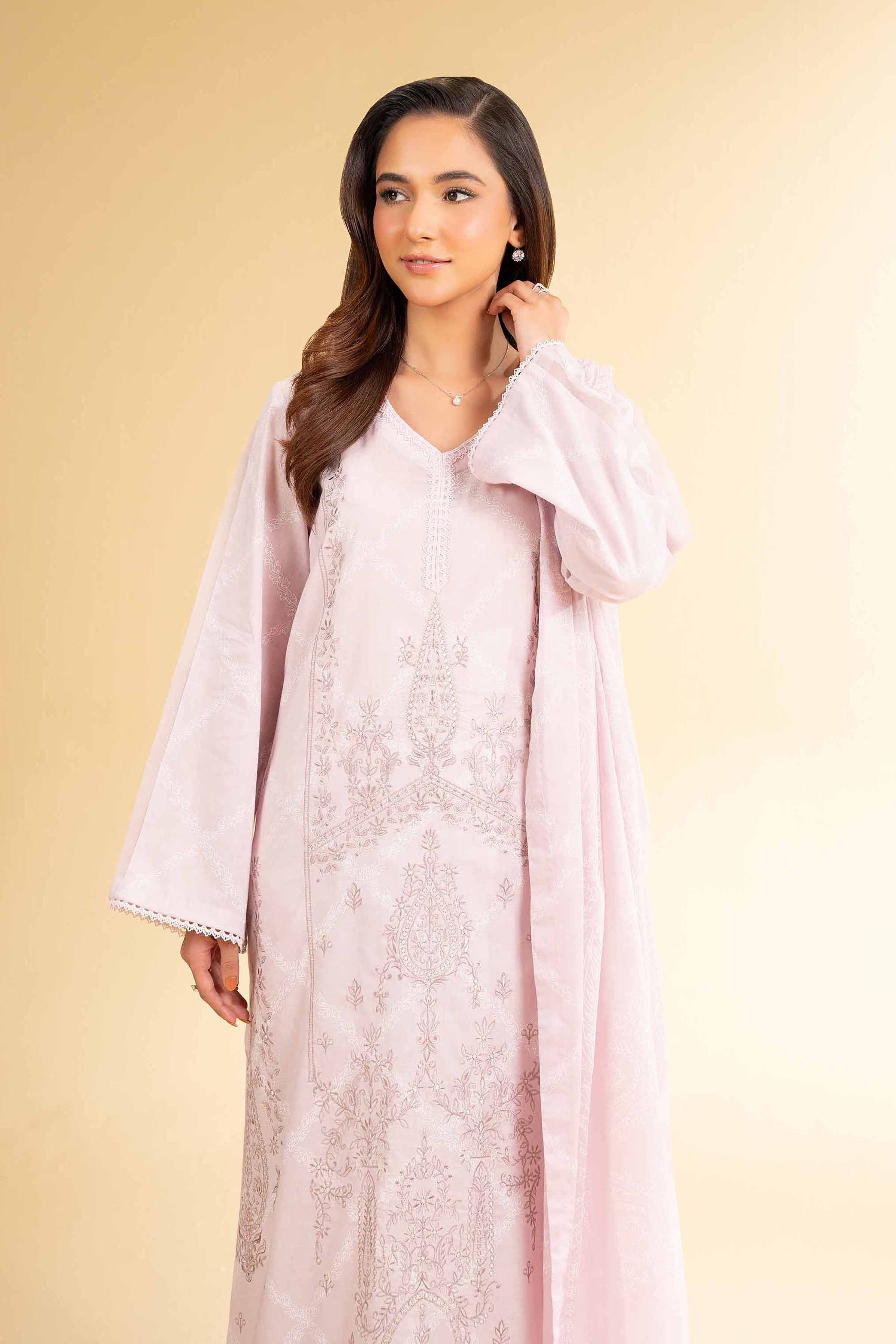 3 Piece -  Paste Printed Embroidered Suit - 42501812 for Women - Unstitched Collection | Nishat | Shop Online