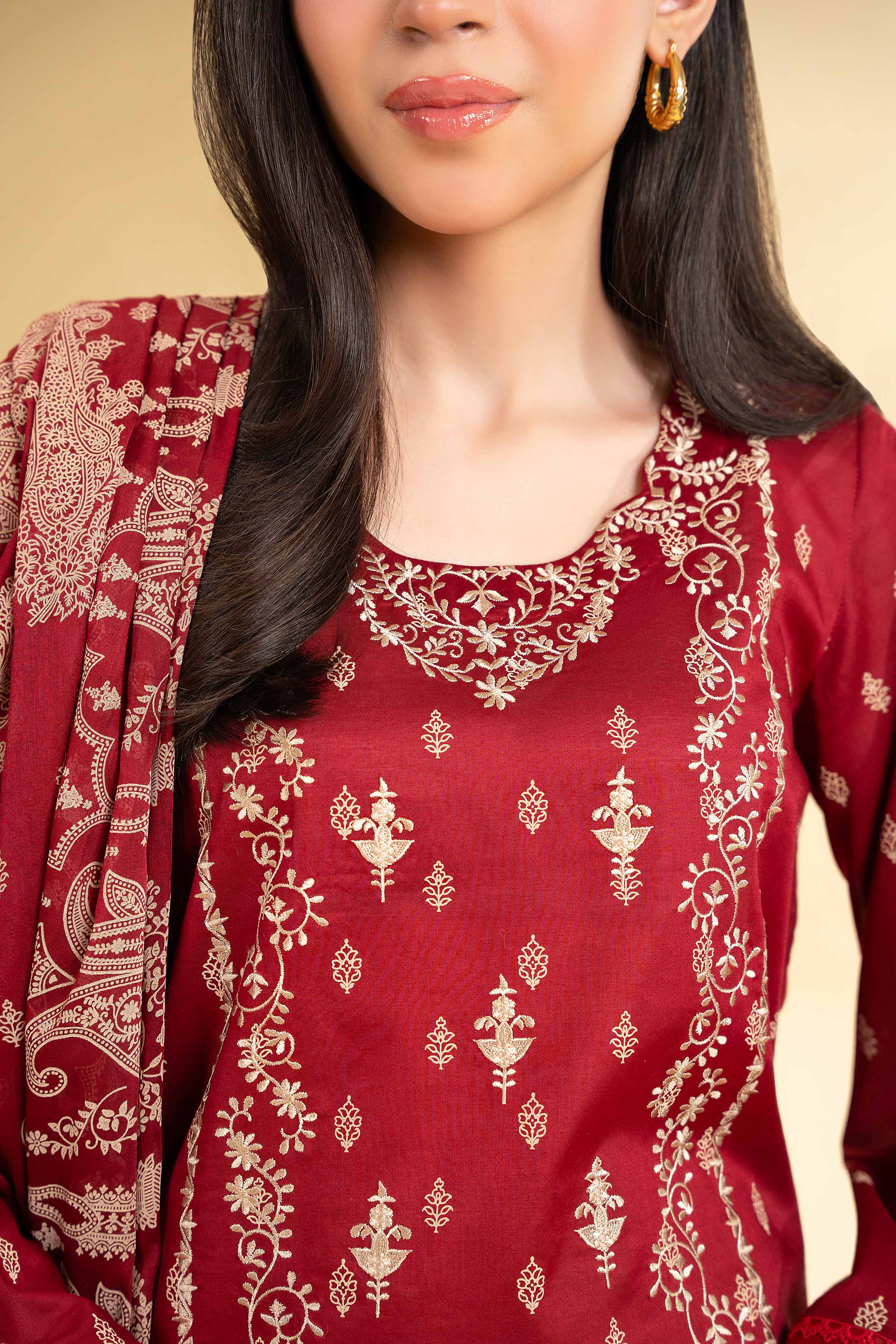 3 Piece -  Paste Printed Embroidered Suit - 42501813 for Women - Unstitched Collection | Nishat | Shop Online
